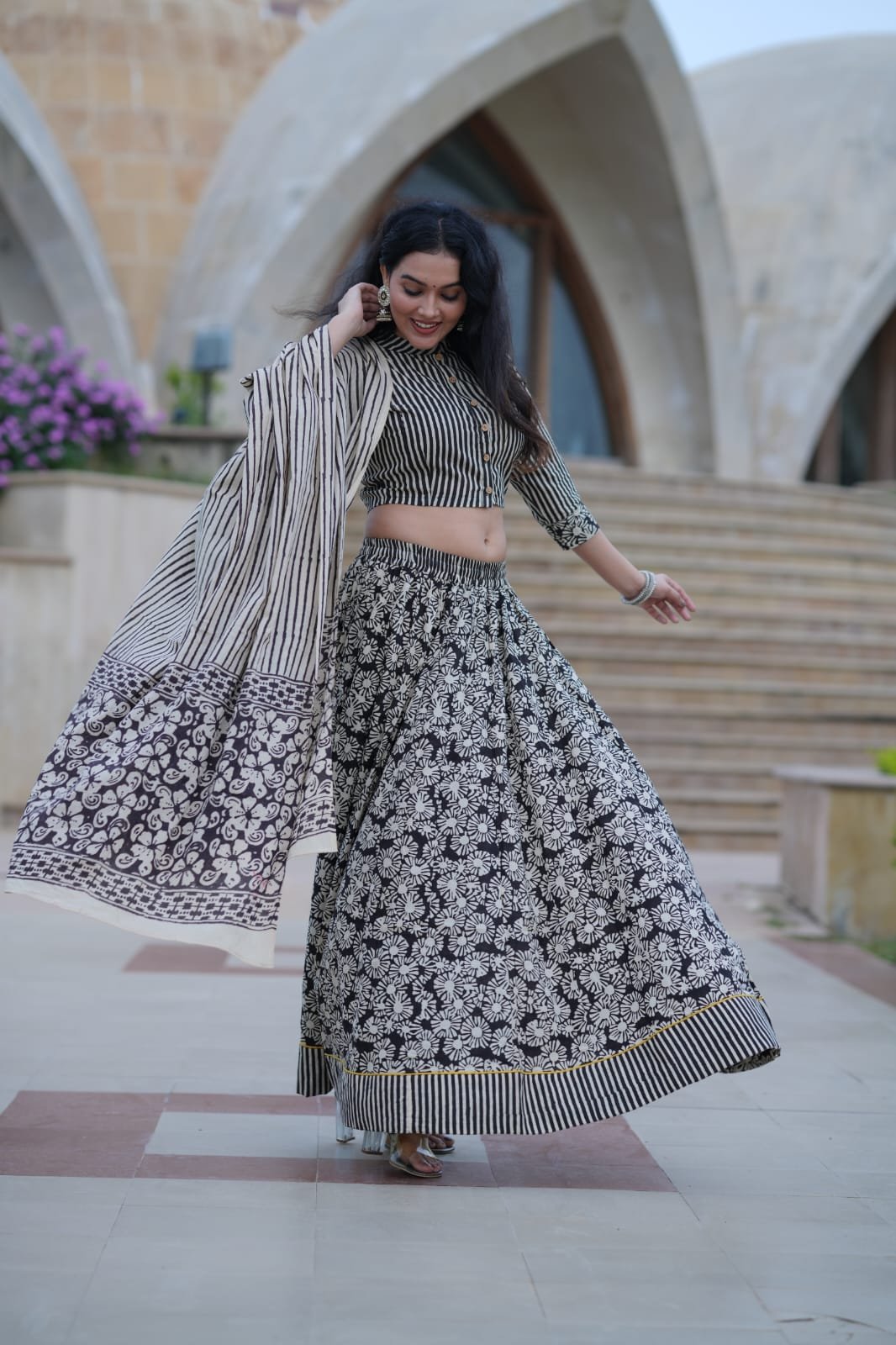 Cotton Printed Lehenga Choli Set