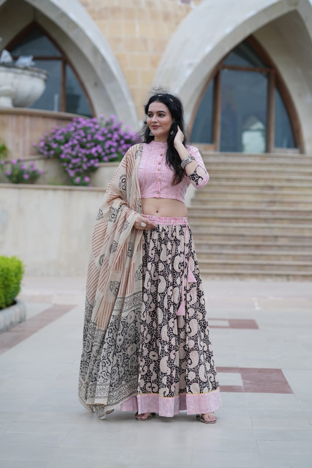 Cotton Printed Lehenga Choli Set