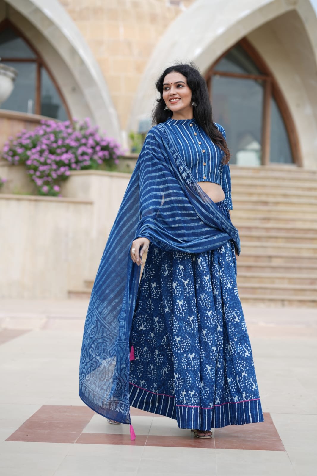 Cotton Printed Lehenga Choli Set