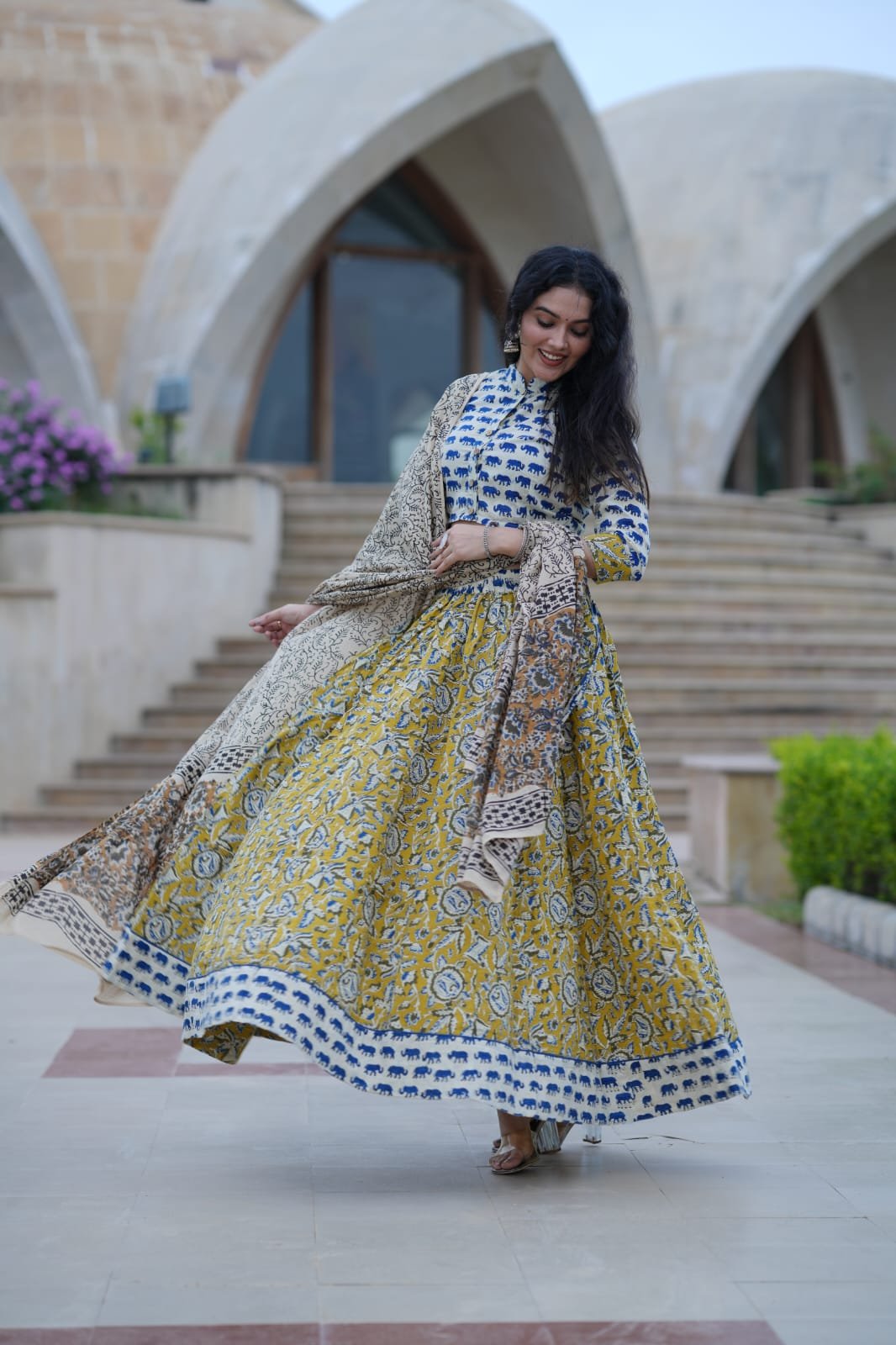 Cotton Printed Lehenga Choli Set