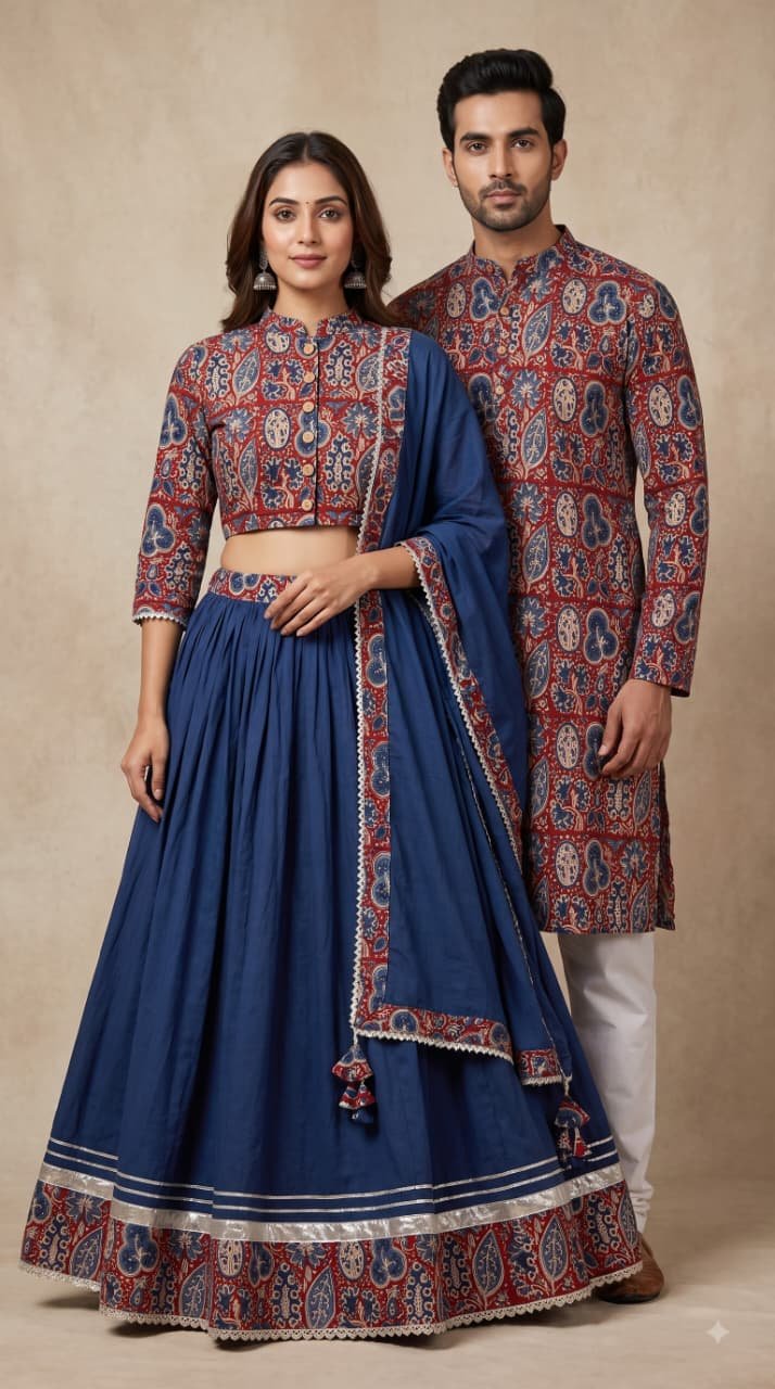 Cotton Printed Couple Combo Set