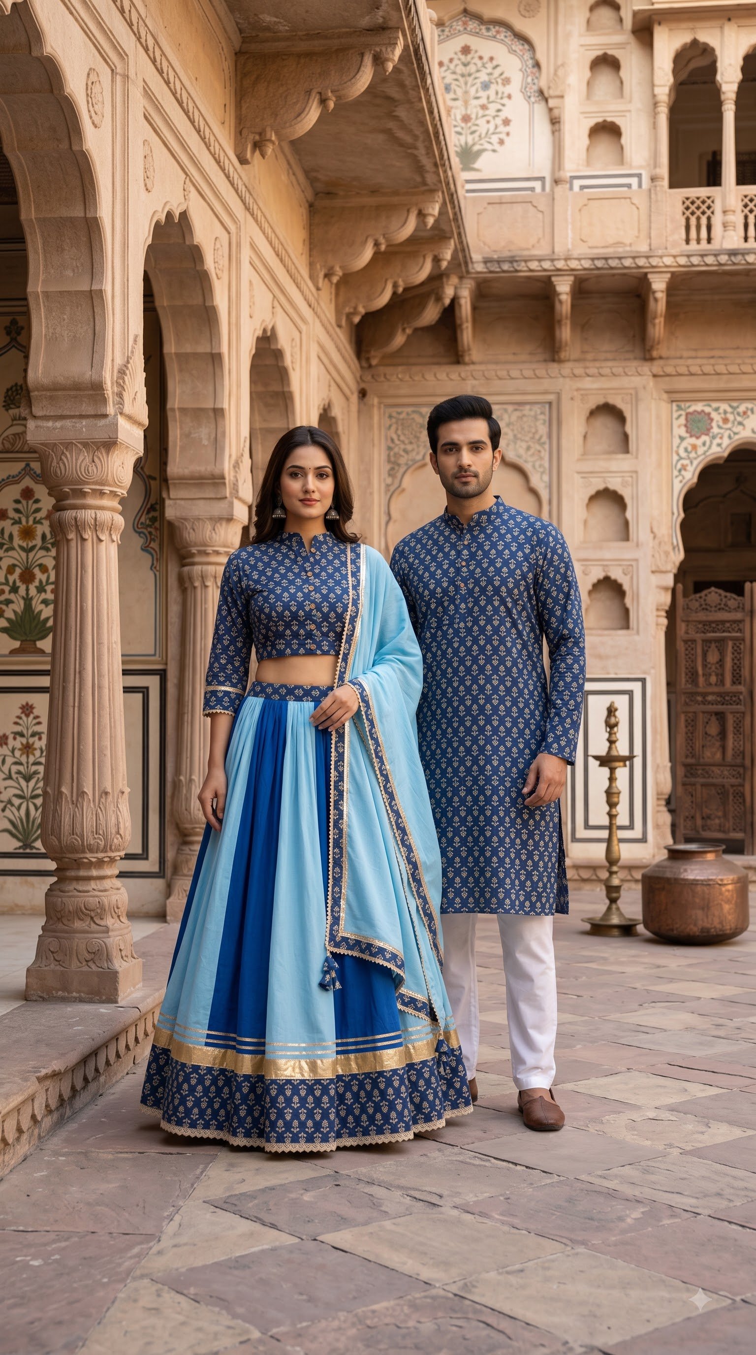 Cotton Printed Couple Combo Set