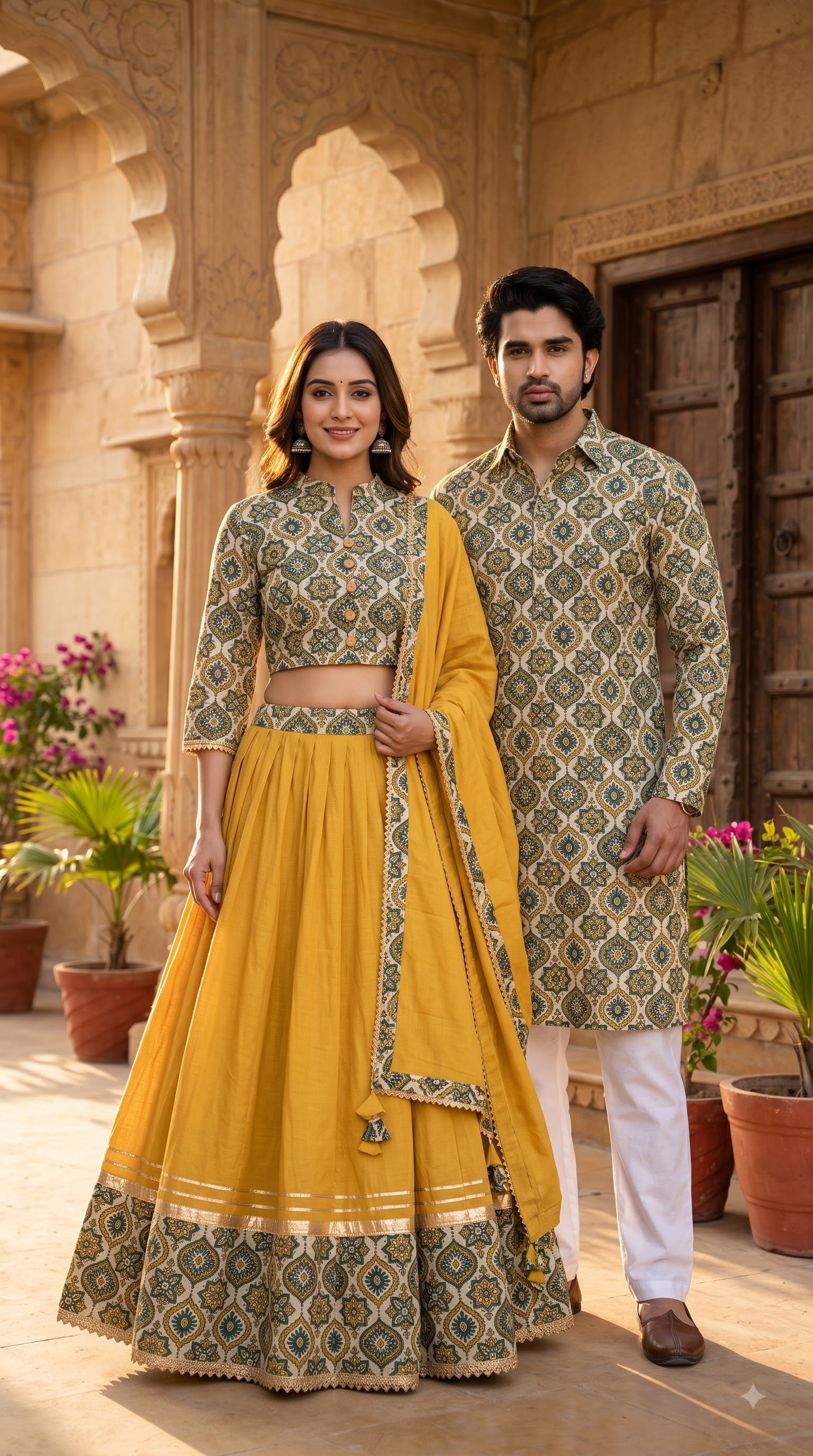 Cotton Printed Couple Combo Set