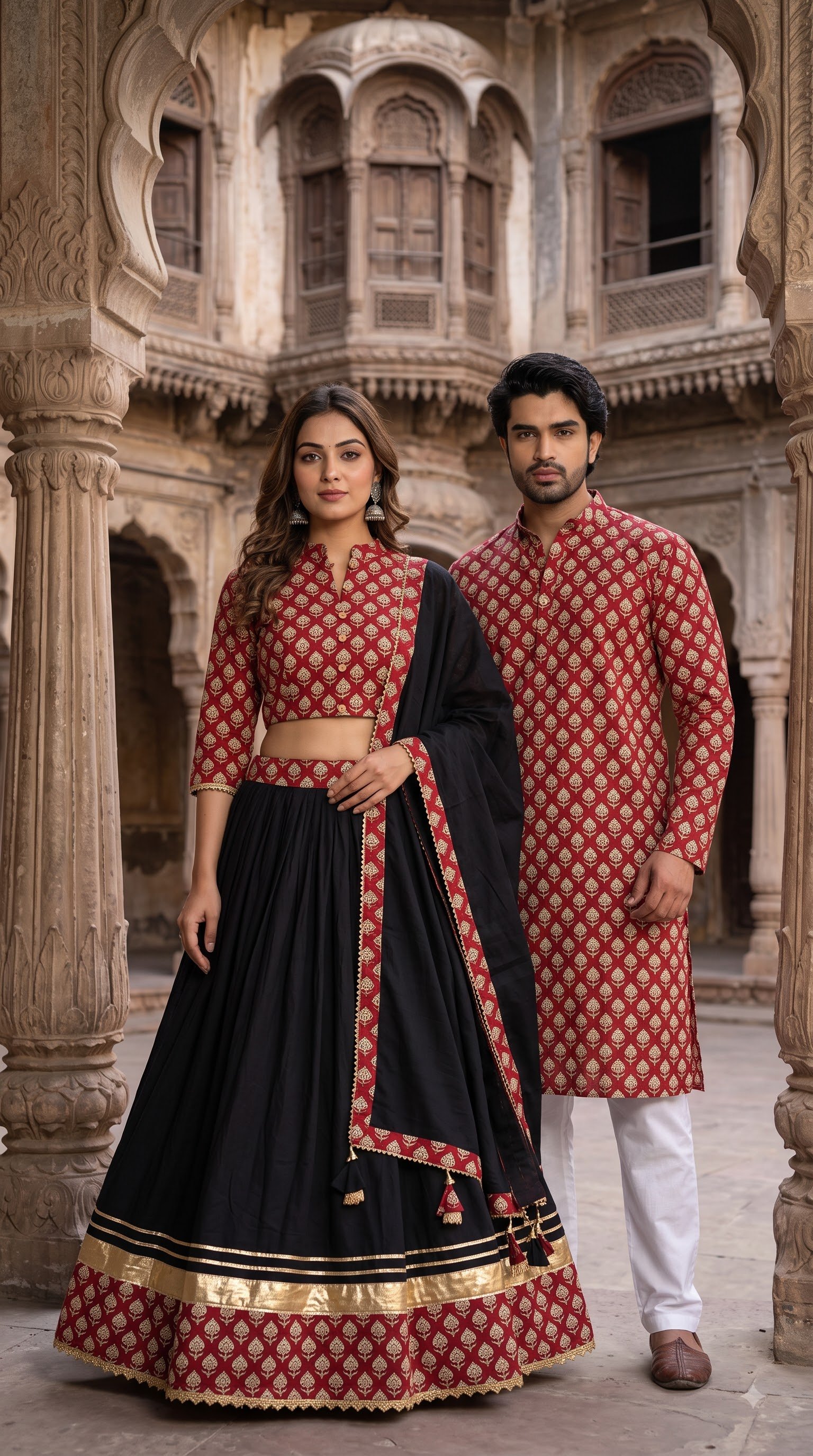 Cotton Printed Couple Combo Set