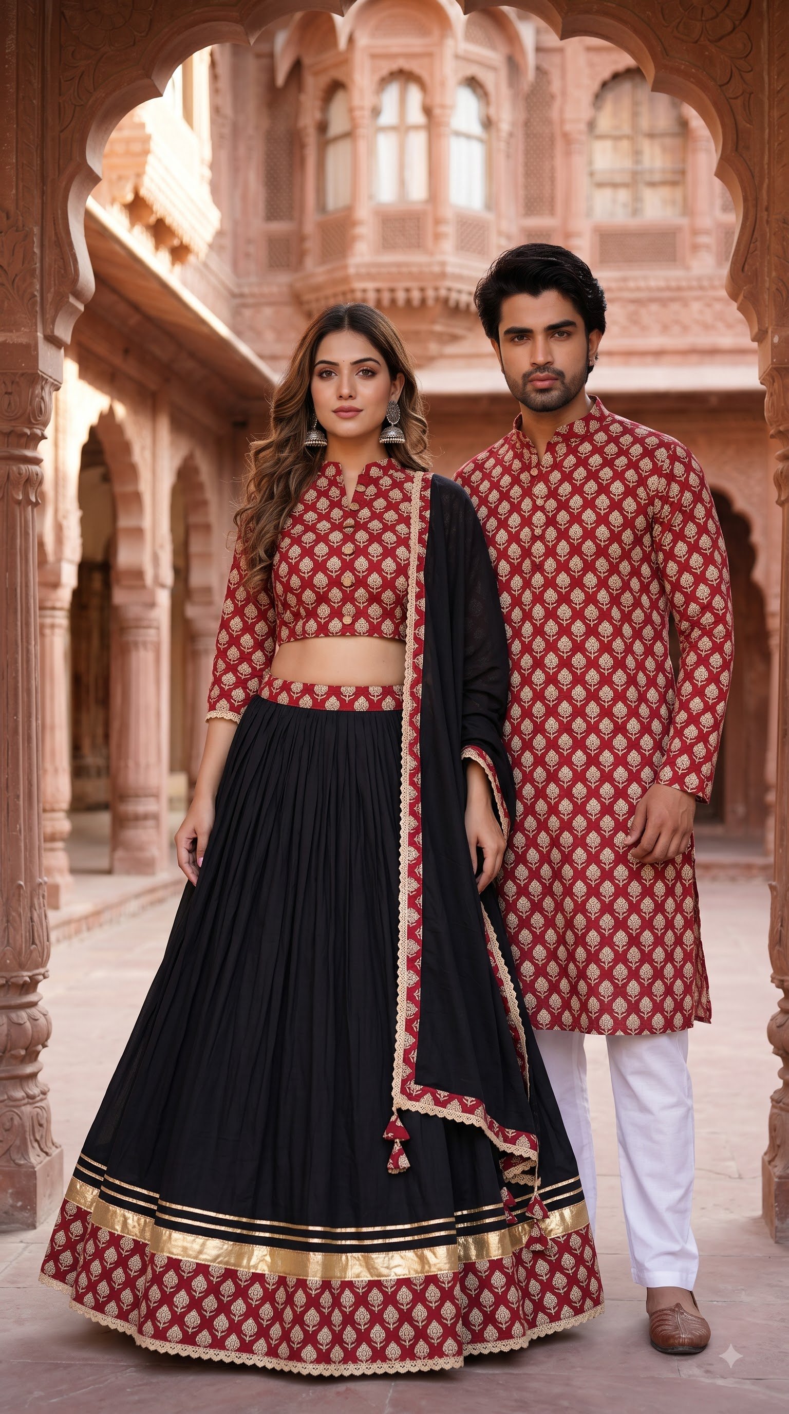Cotton Printed Couple Combo Set