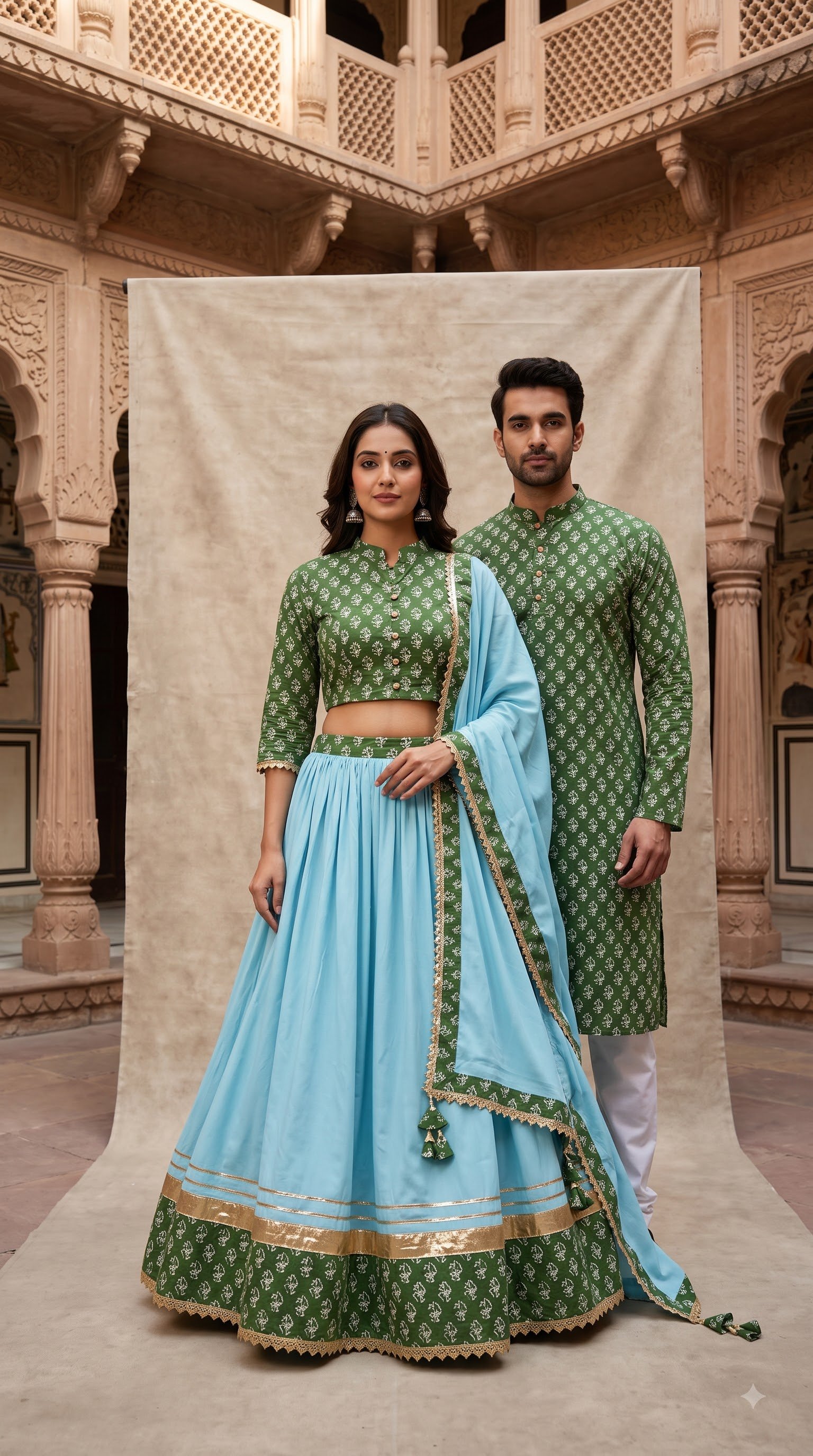 Cotton Printed Couple Combo Set