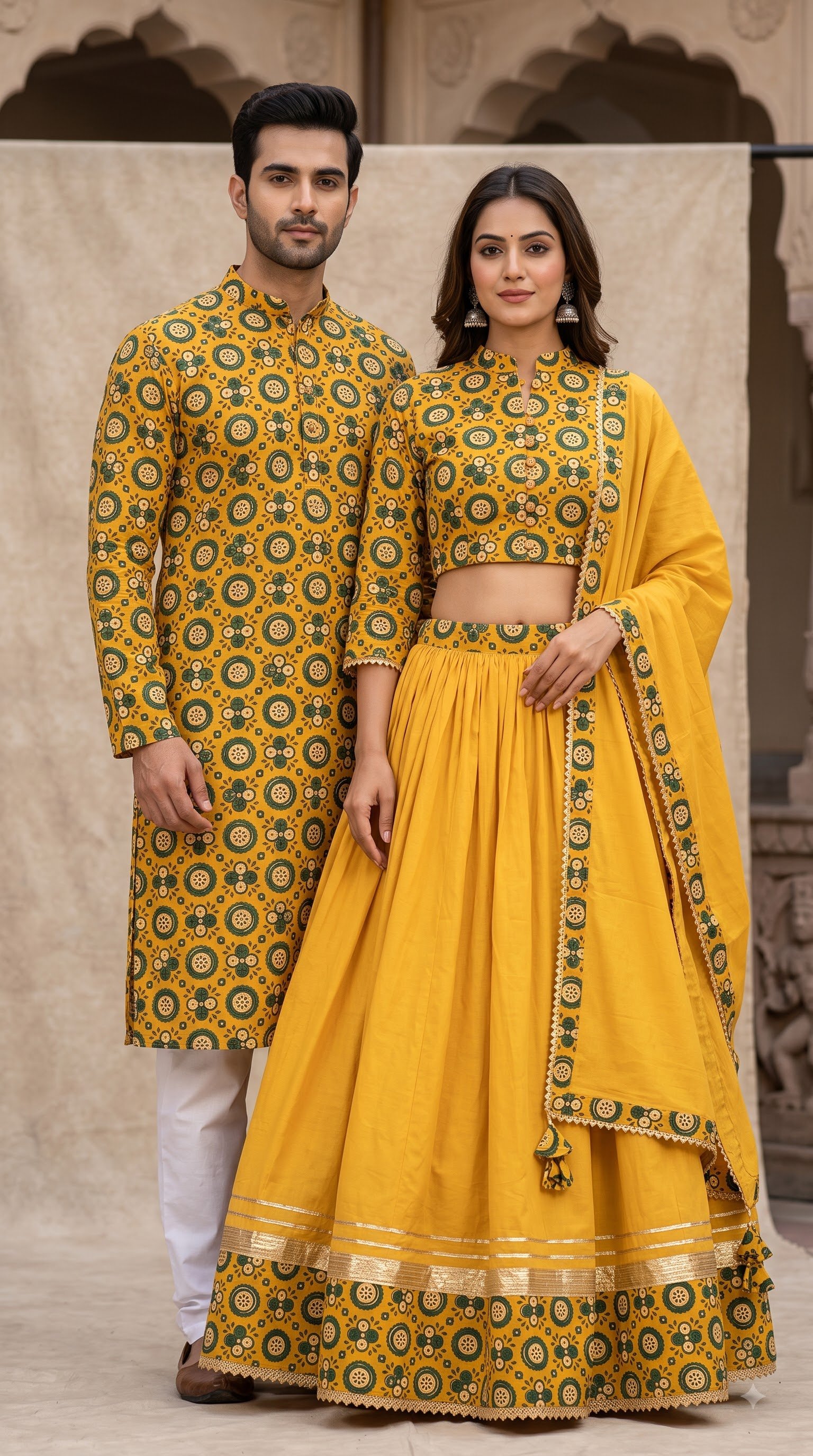 Cotton Printed Couple Combo Set