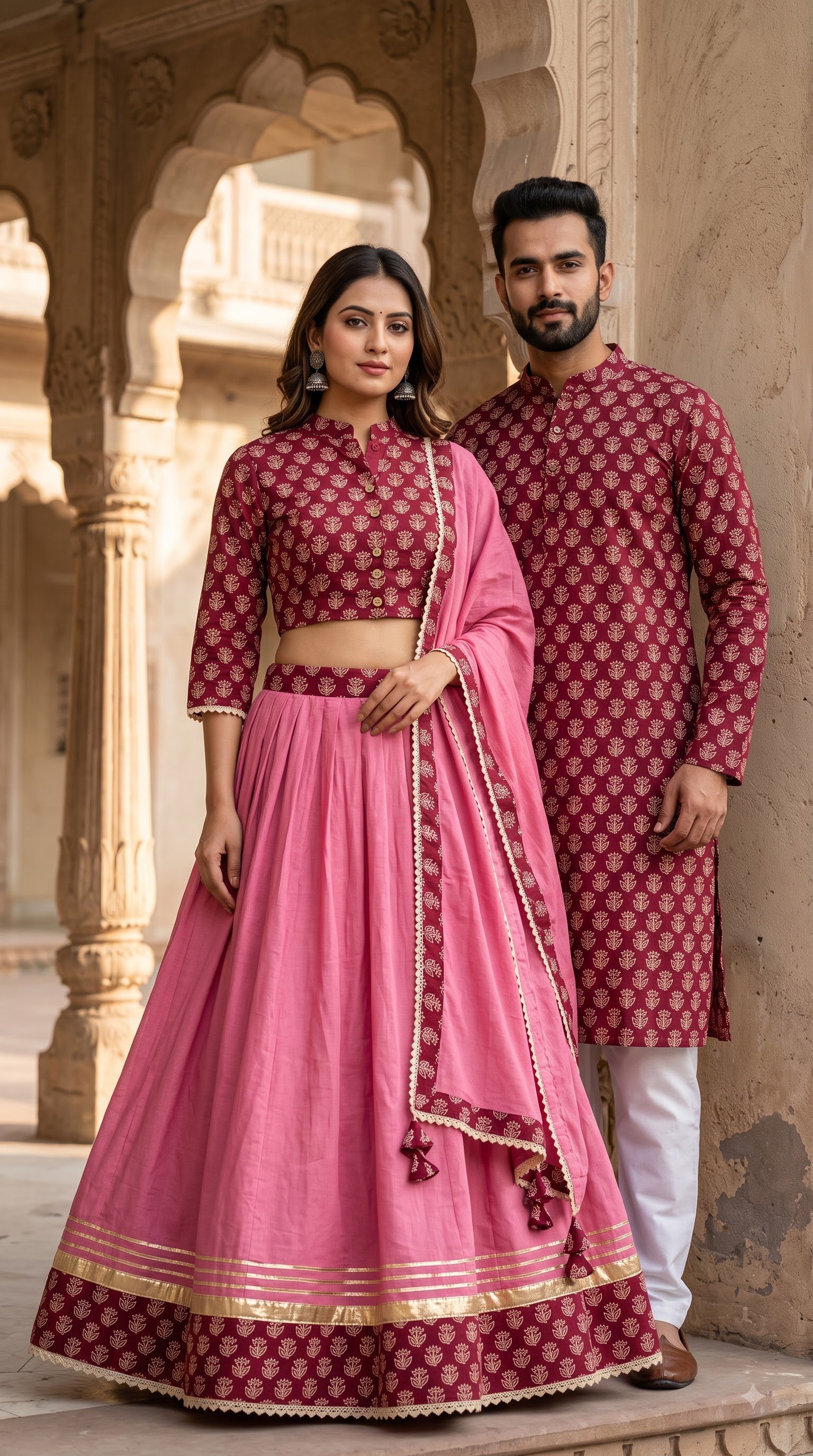 Cotton Printed Couple Combo Set