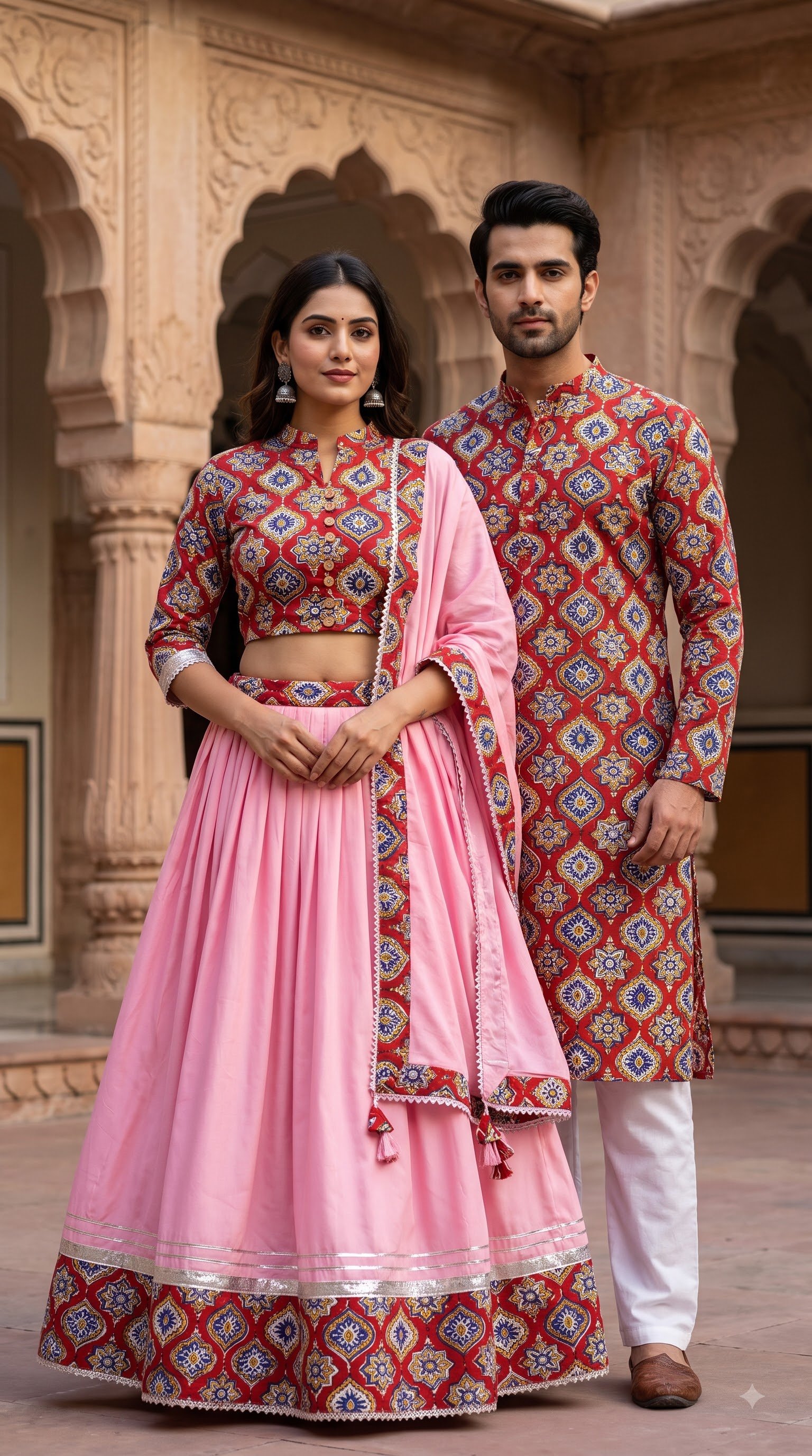 Cotton Printed Couple Combo Set