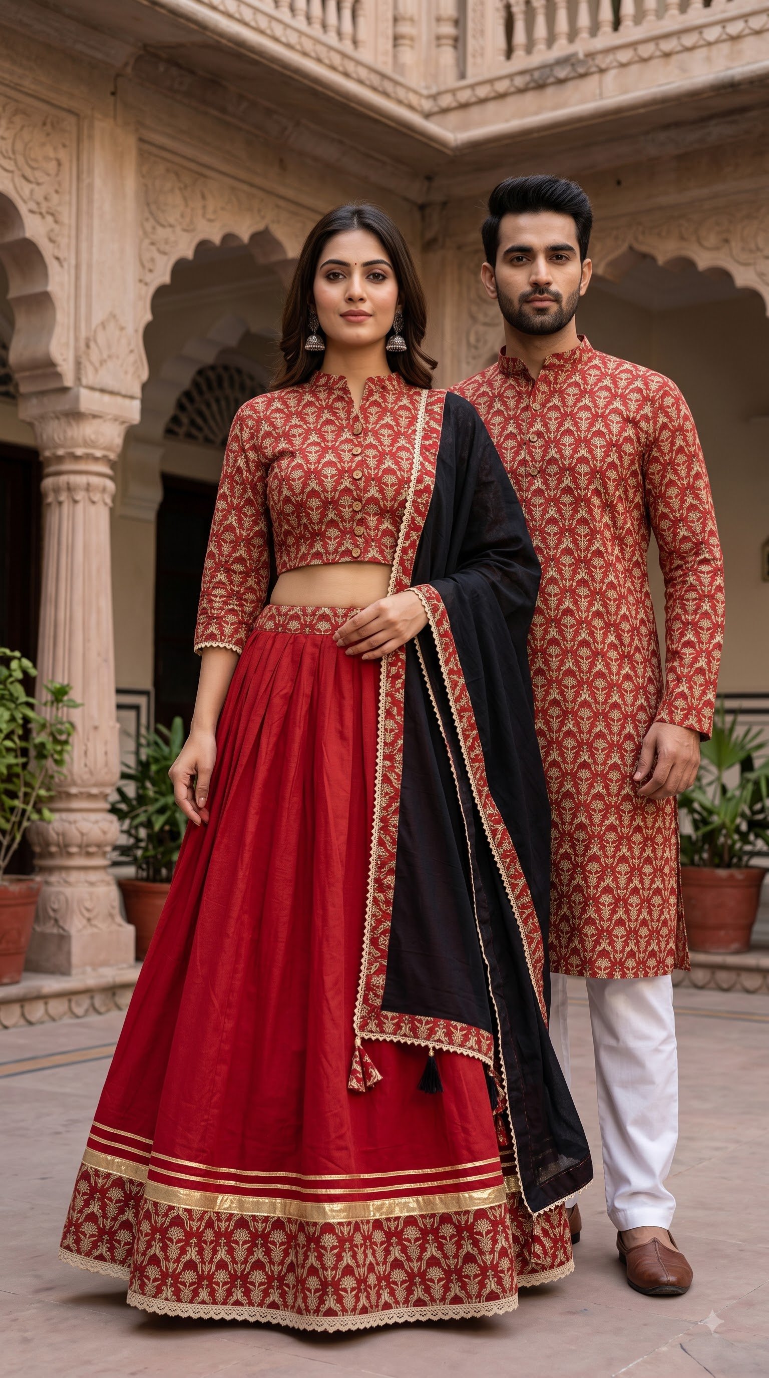 Cotton Printed Couple Combo Set
