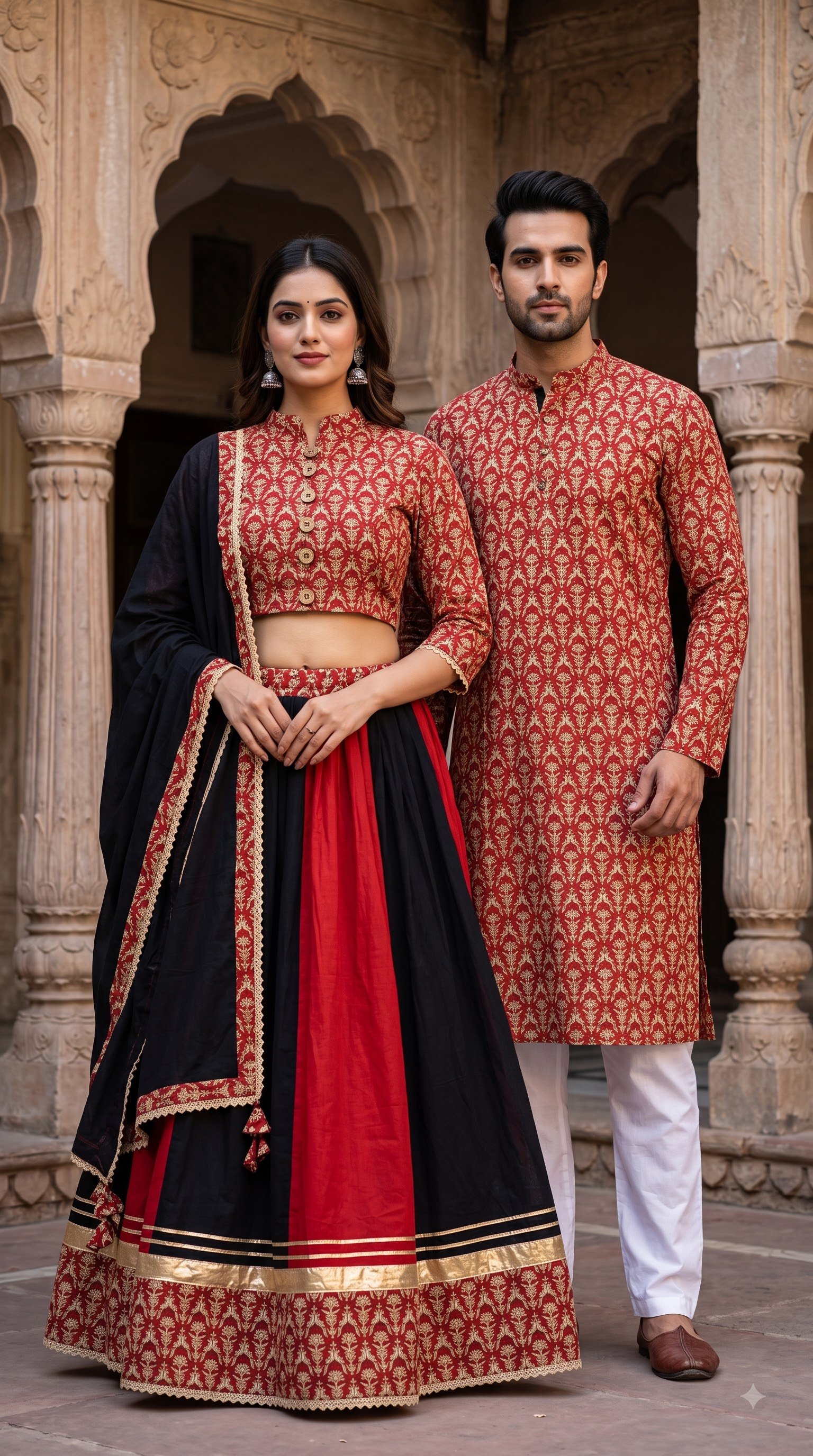 Cotton Printed Couple Combo Set