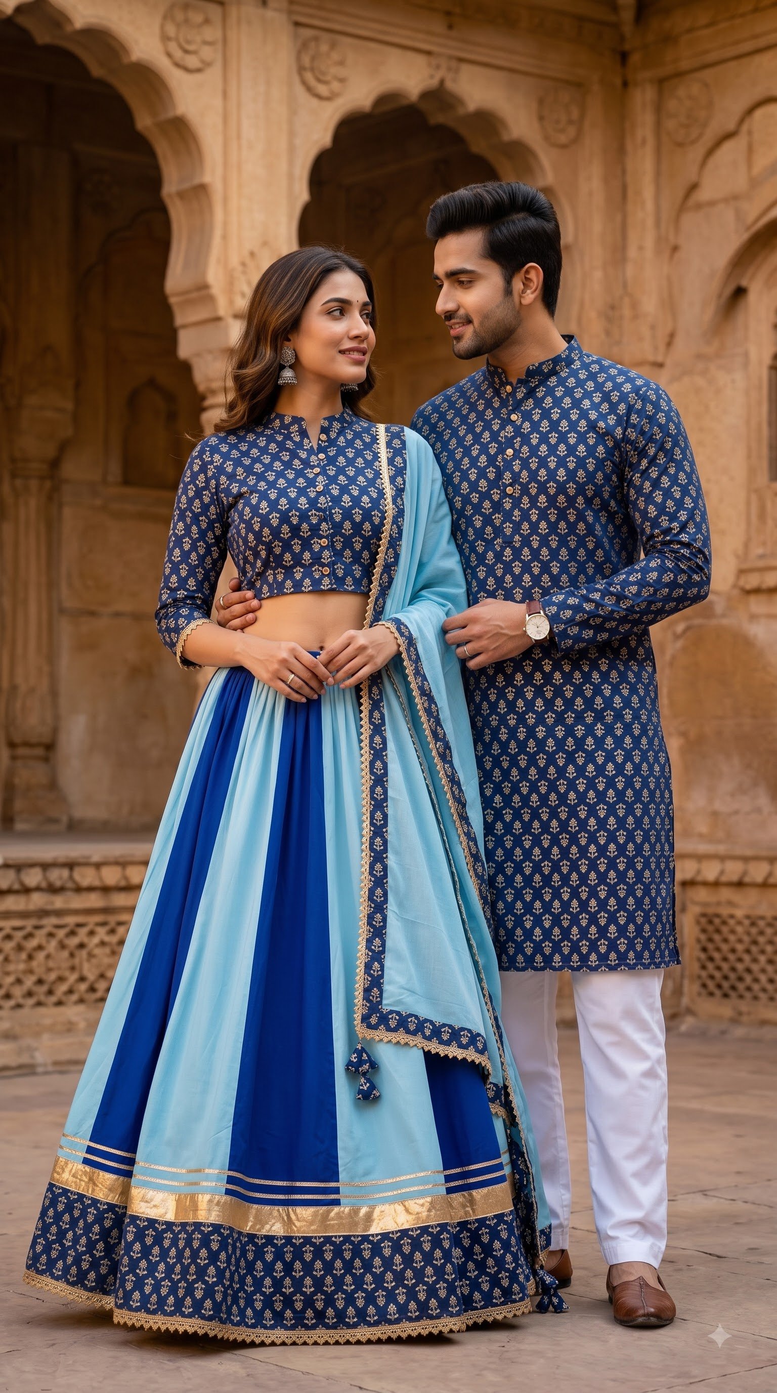 Cotton Printed Couple Combo Set