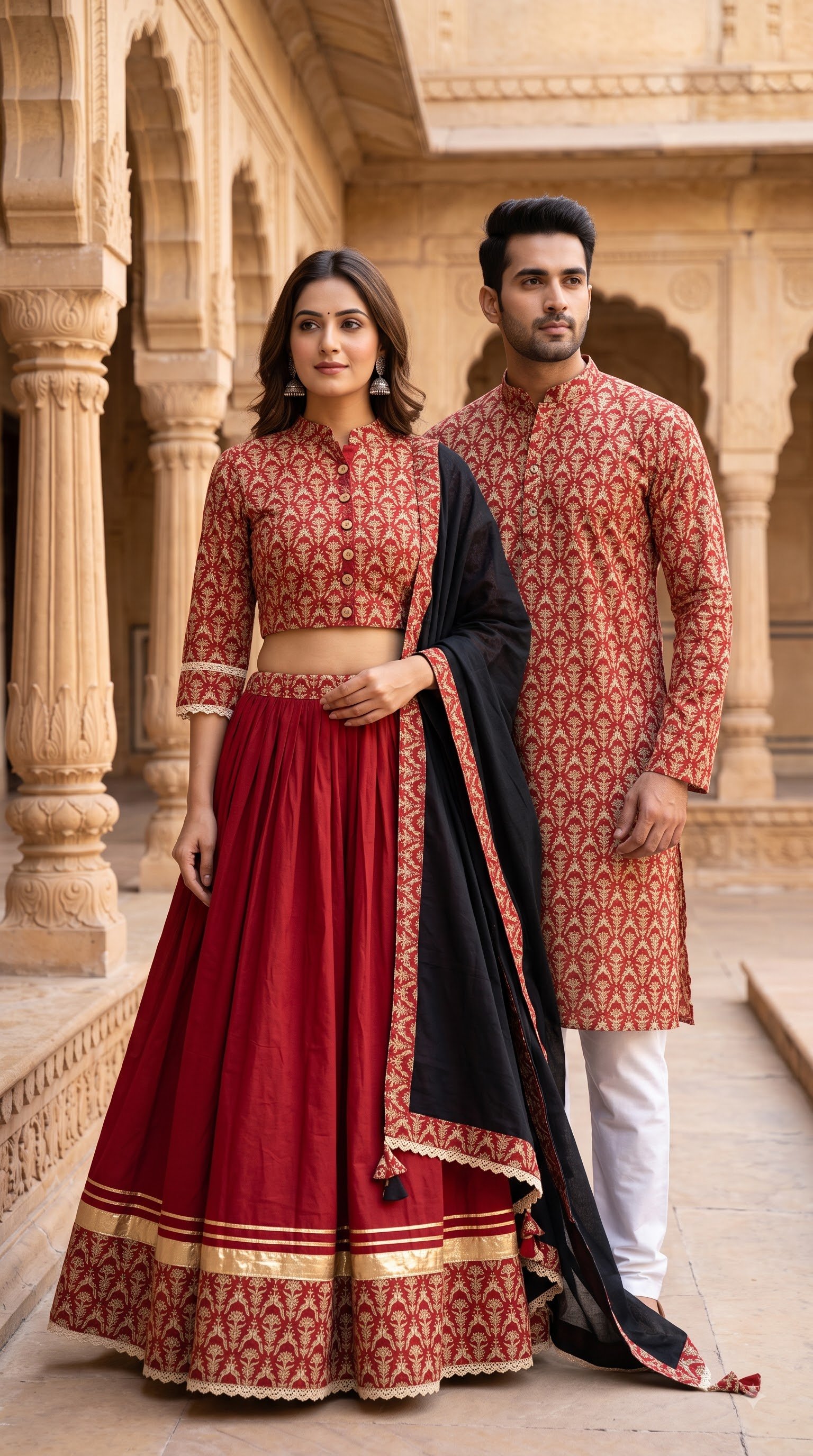 Cotton Printed Couple Combo Set