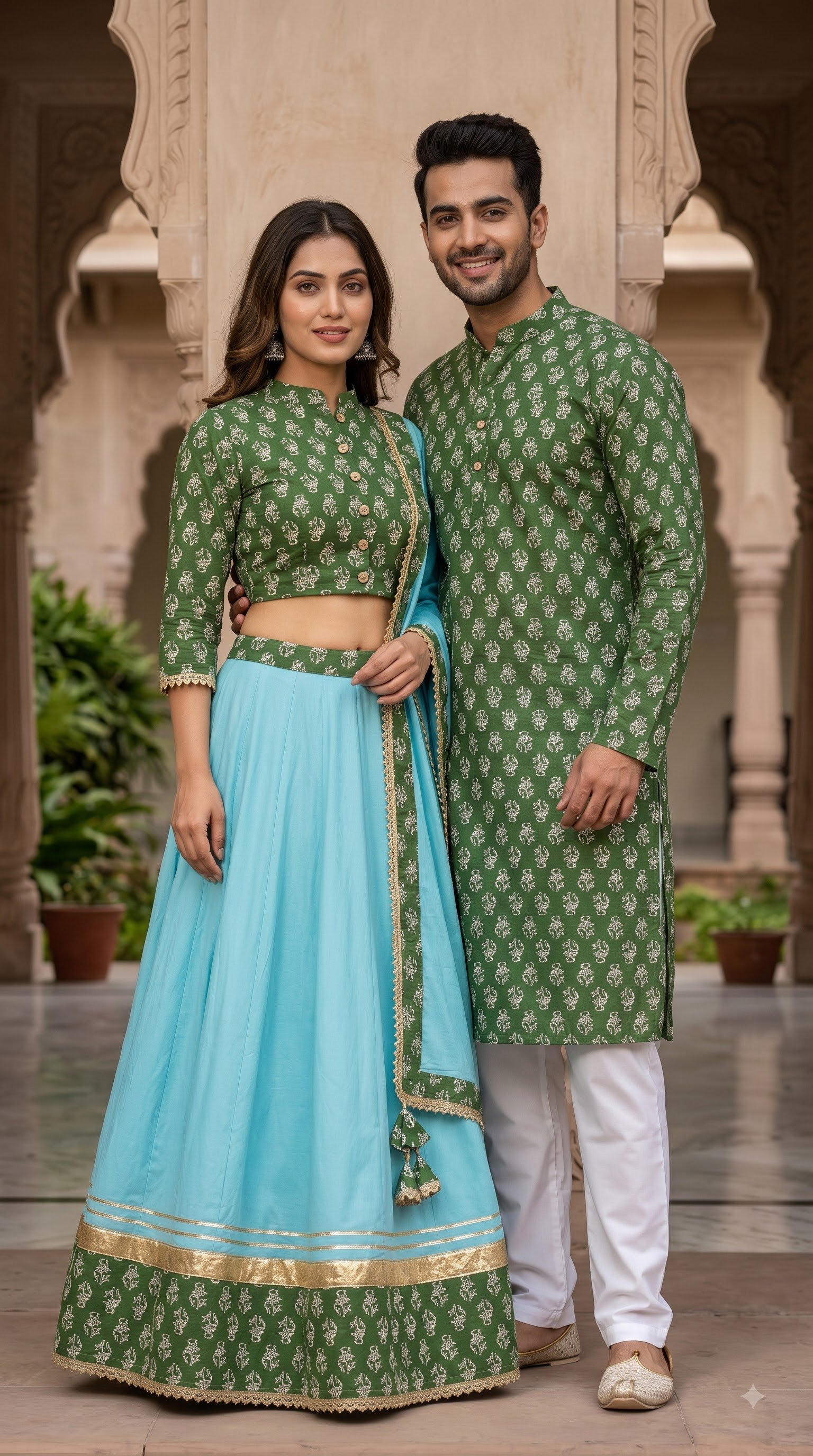 Cotton Printed Couple Combo Set