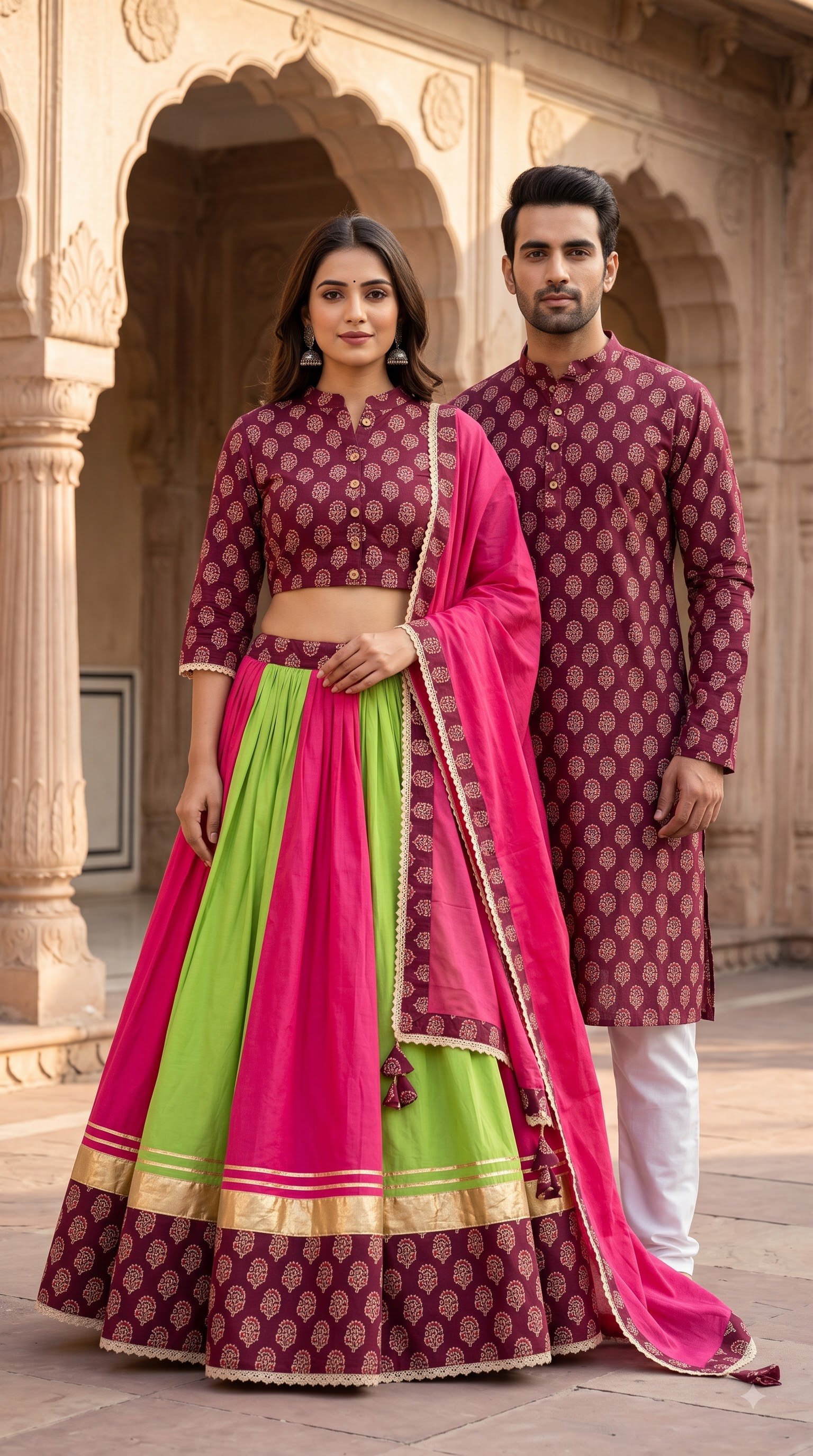 Cotton Printed Couple Combo Set