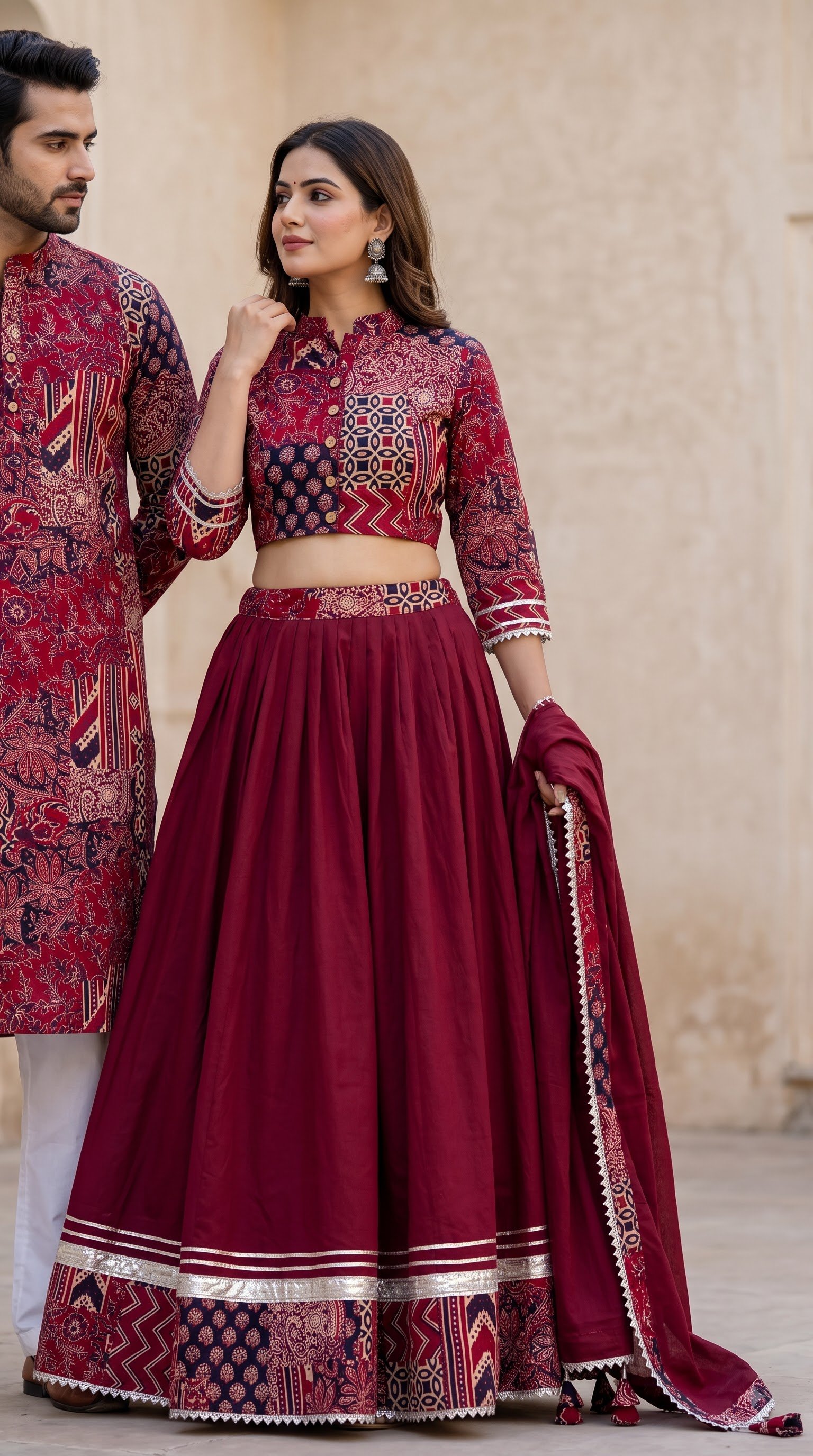 Cotton Printed Couple Combo Set