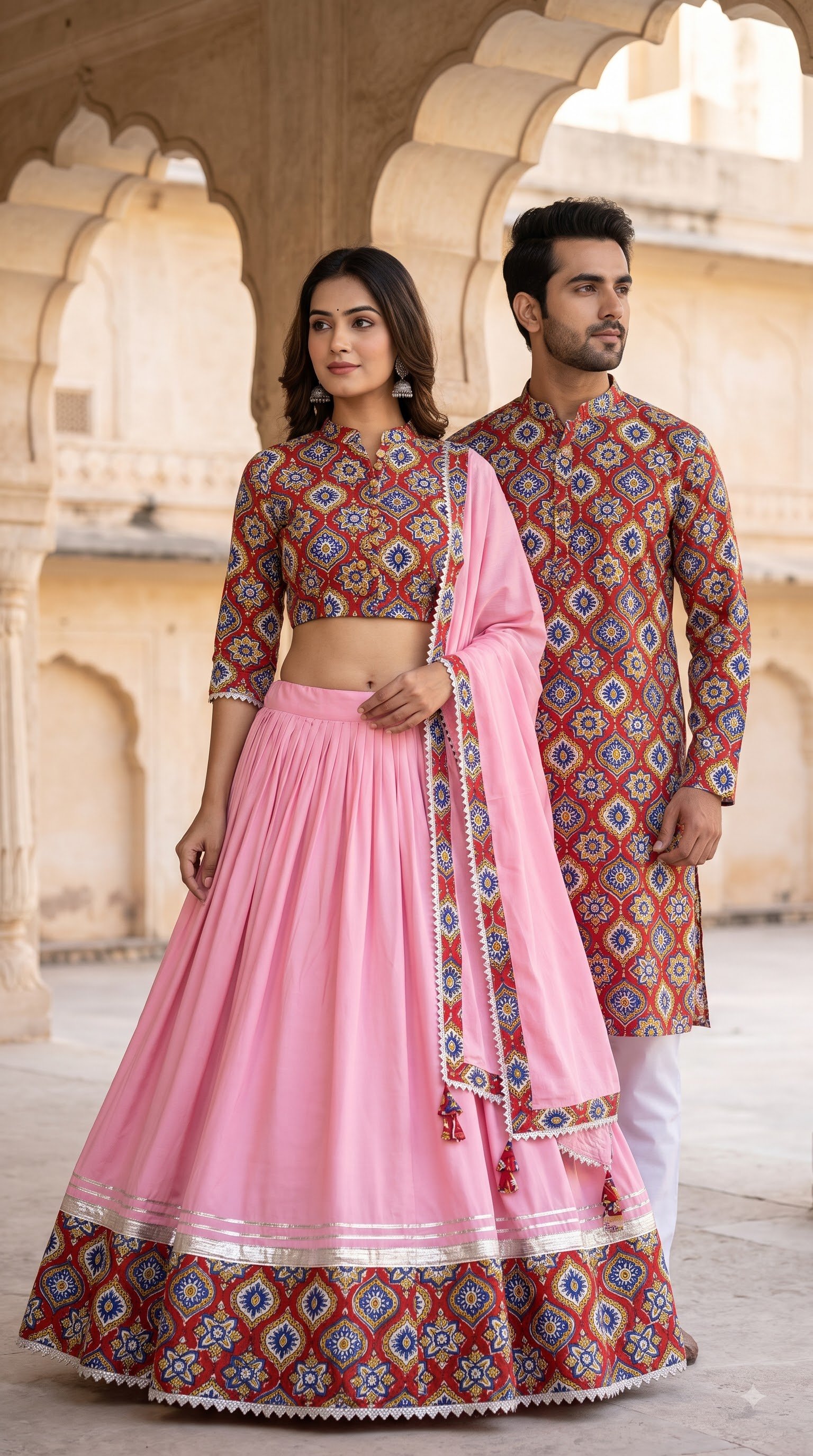 Cotton Printed Couple Combo Set