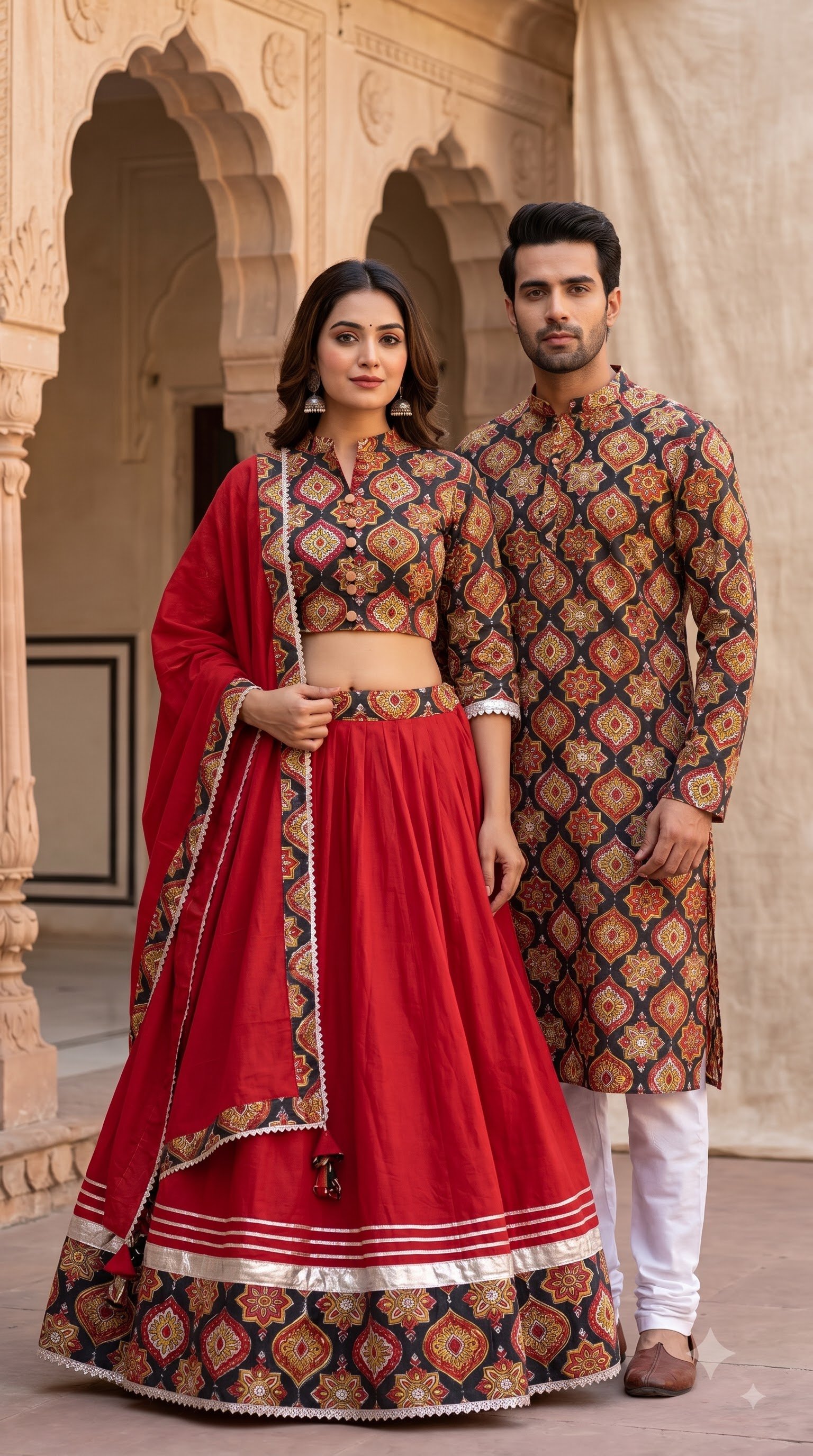 Cotton Printed Couple Combo Set