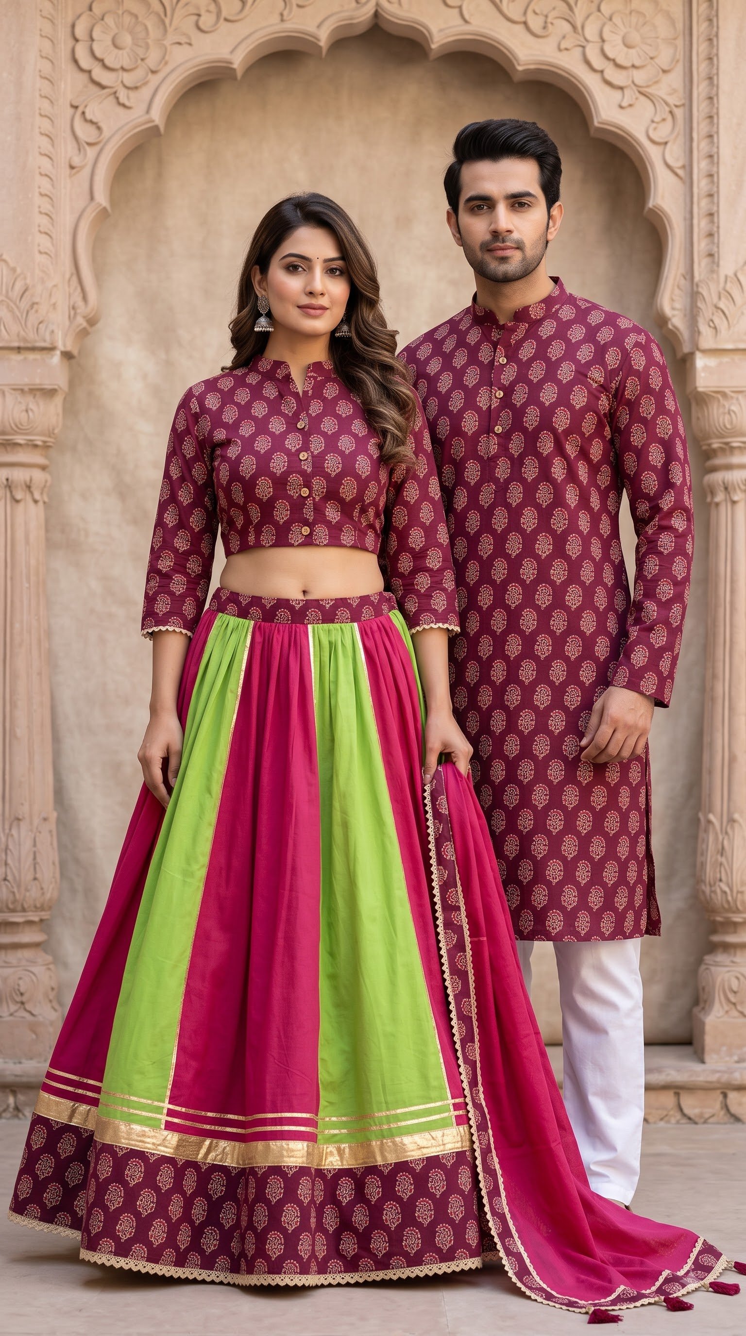 Cotton Printed Couple Combo Set