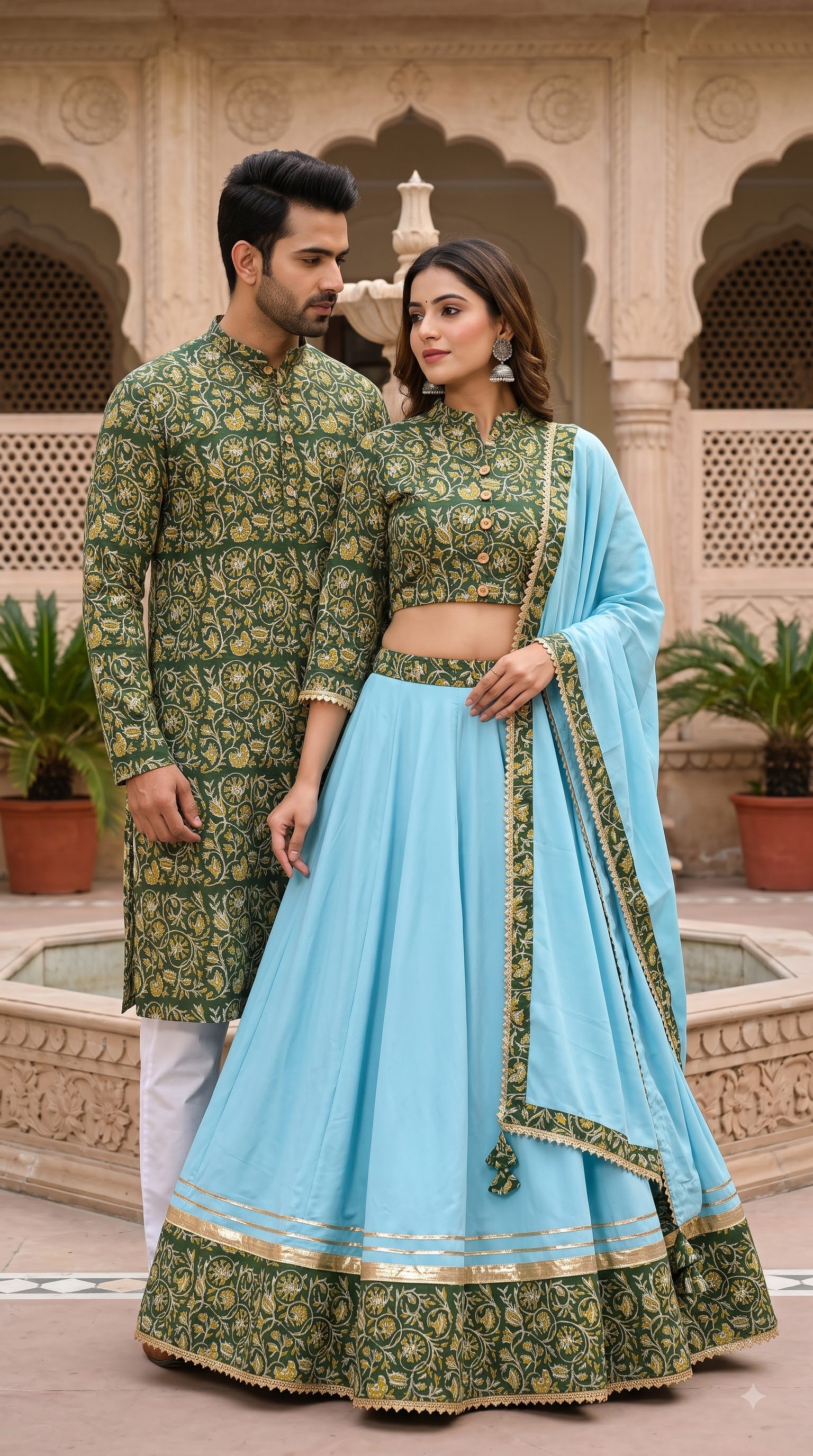 Cotton Printed Couple Combo Set