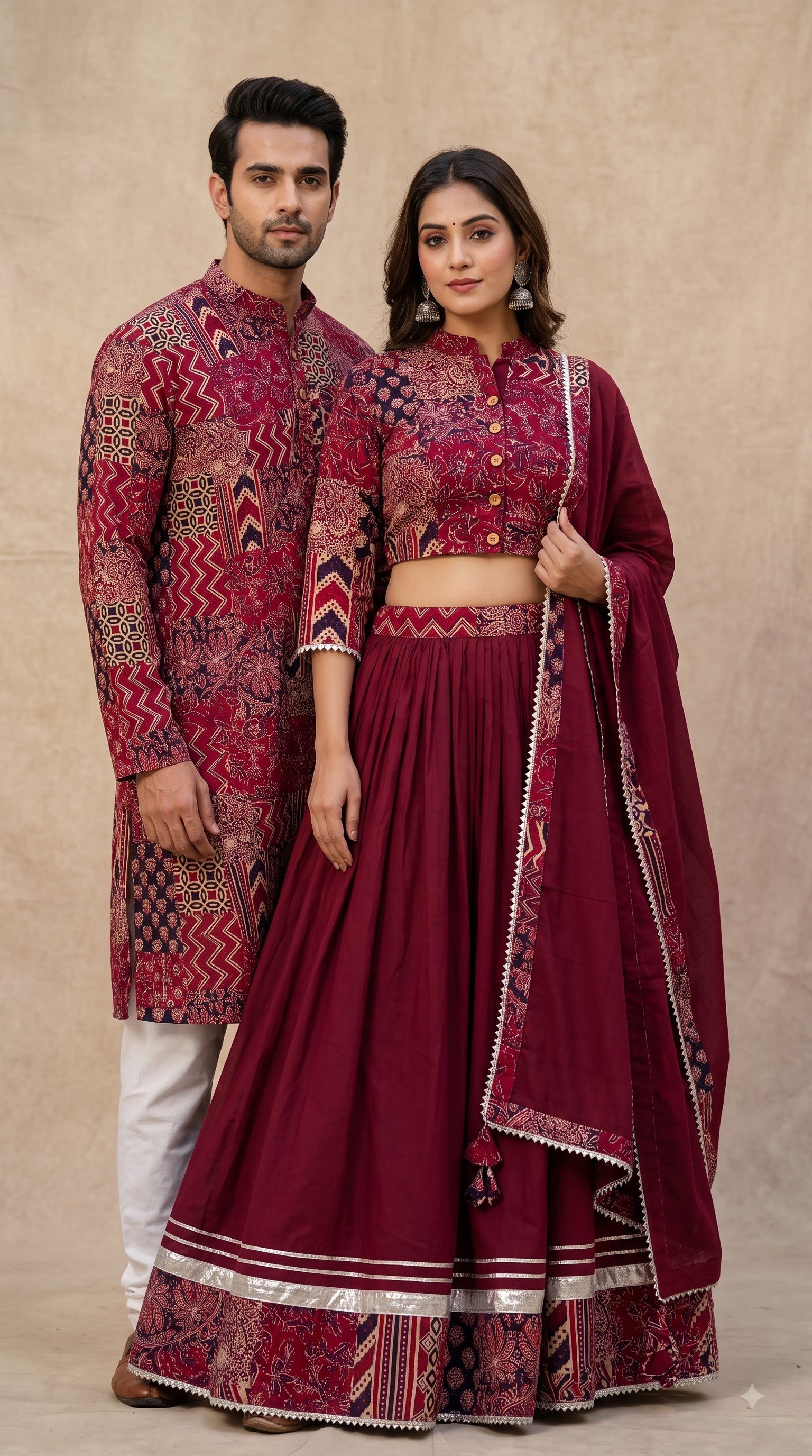 Cotton Printed Couple Combo Set