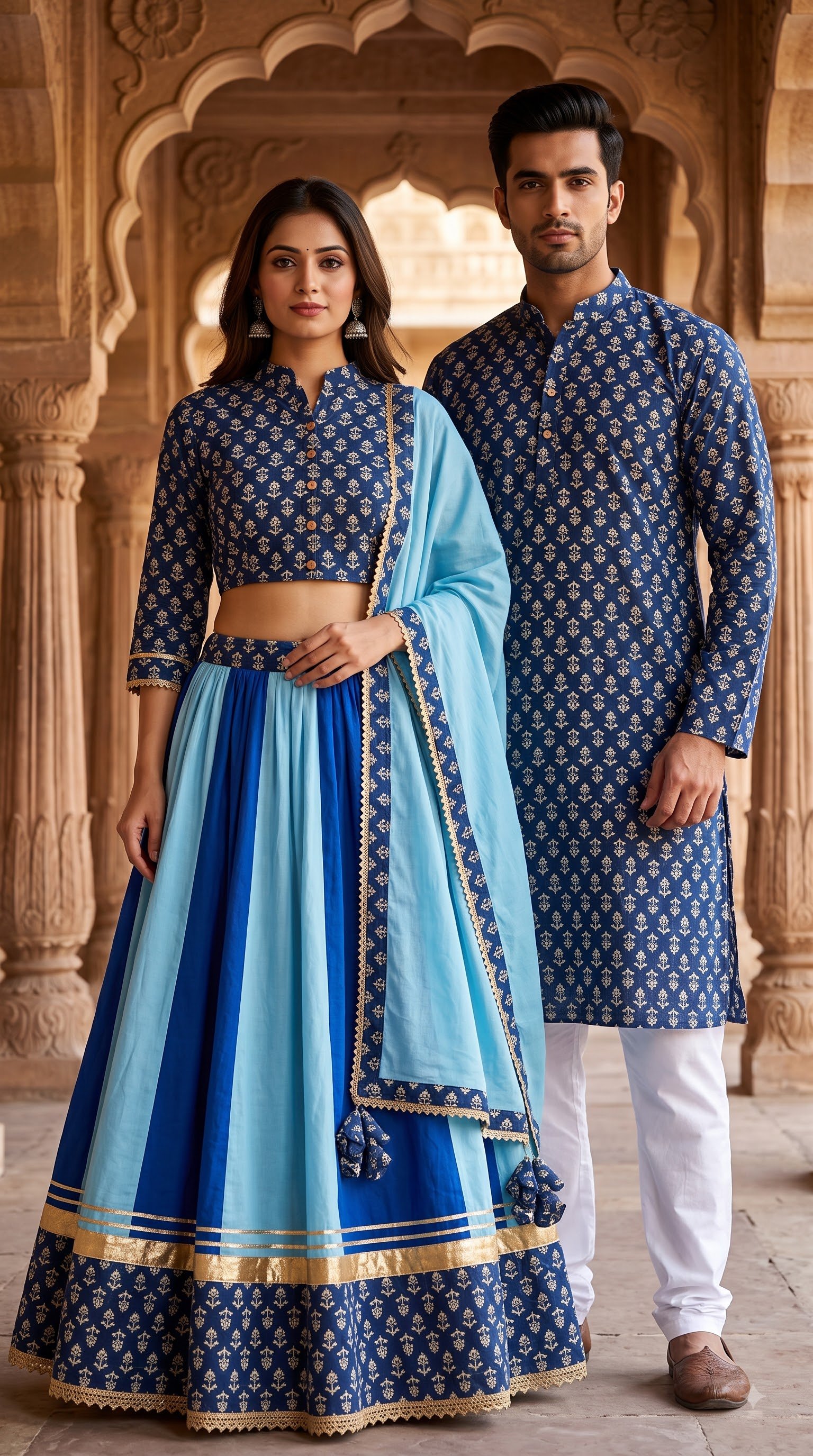 Cotton Printed Couple Combo Set