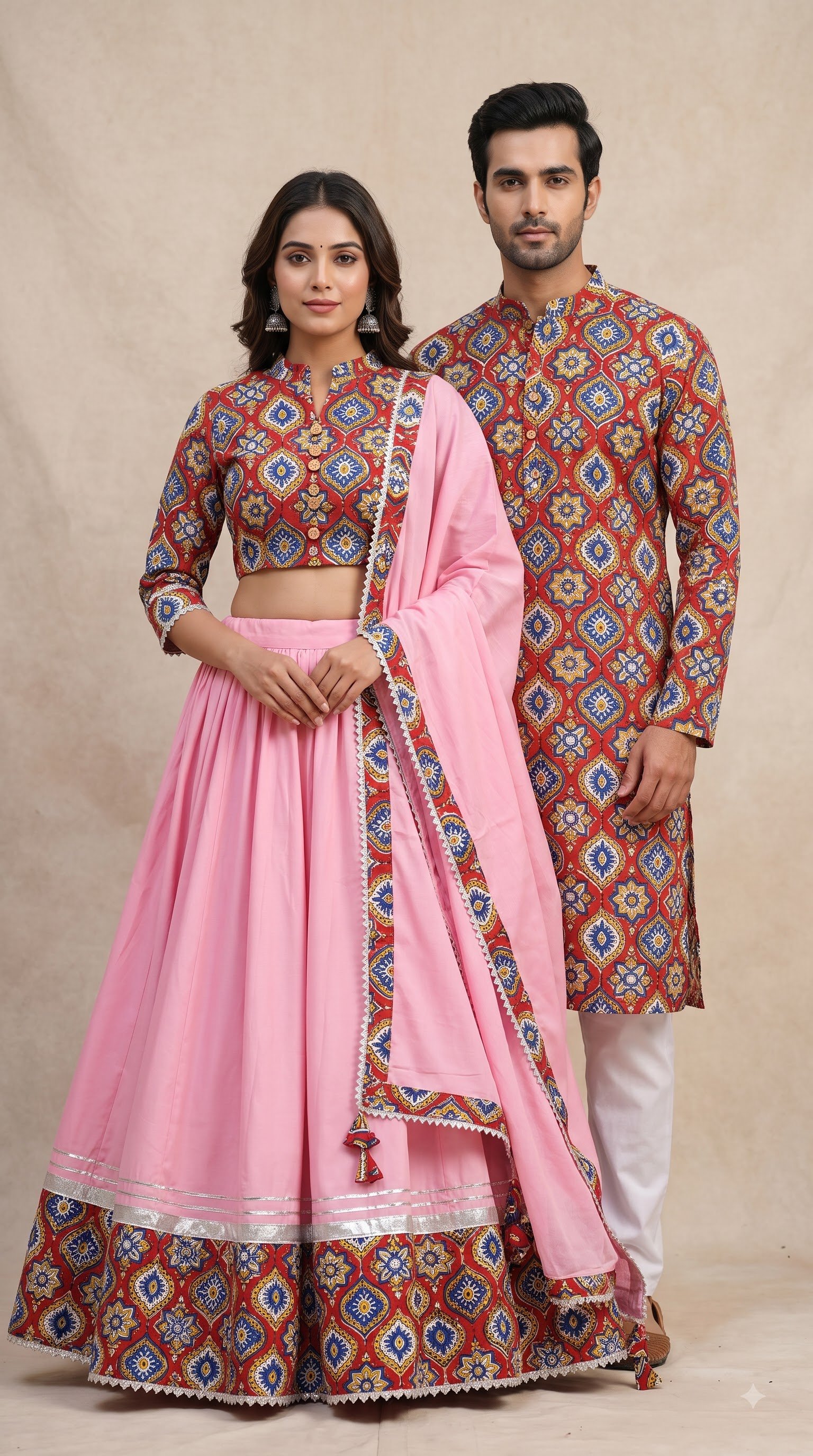 Cotton Printed Couple Combo Set