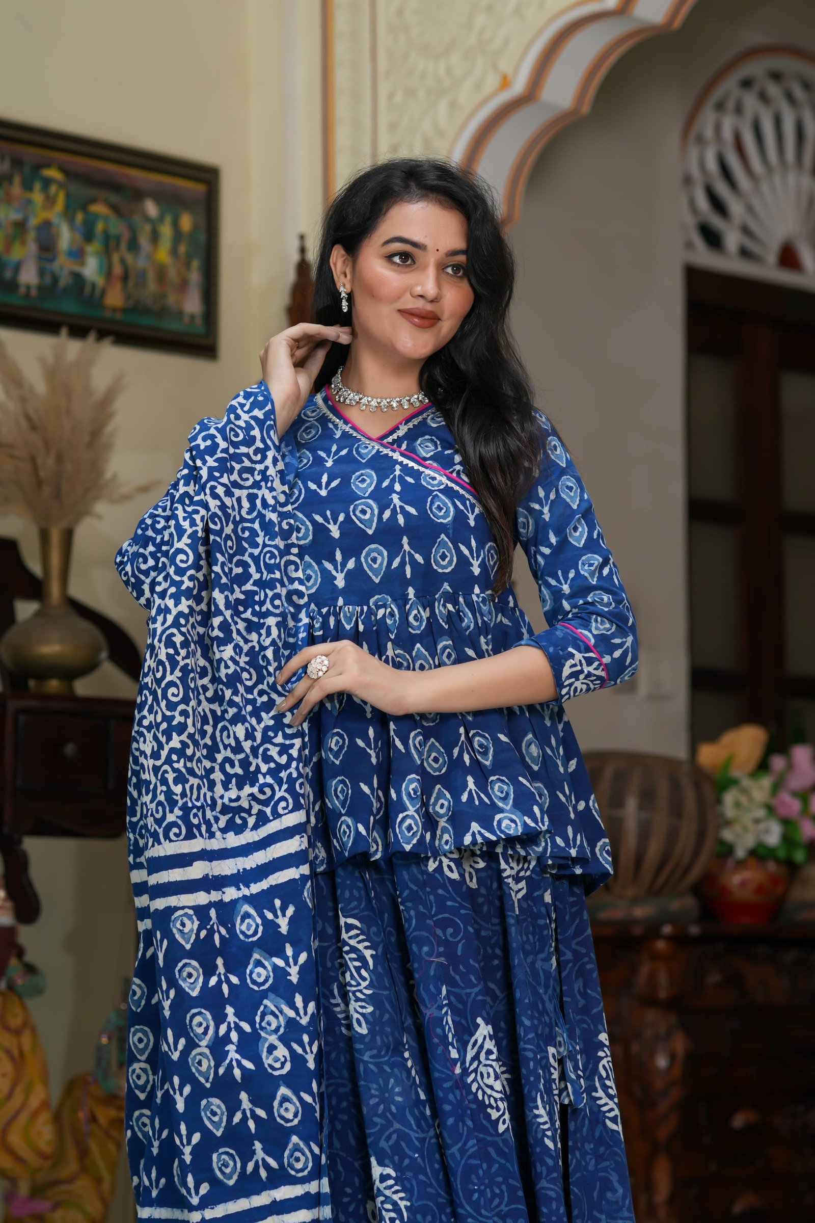 Cotton Printed Lehenga Choli Set