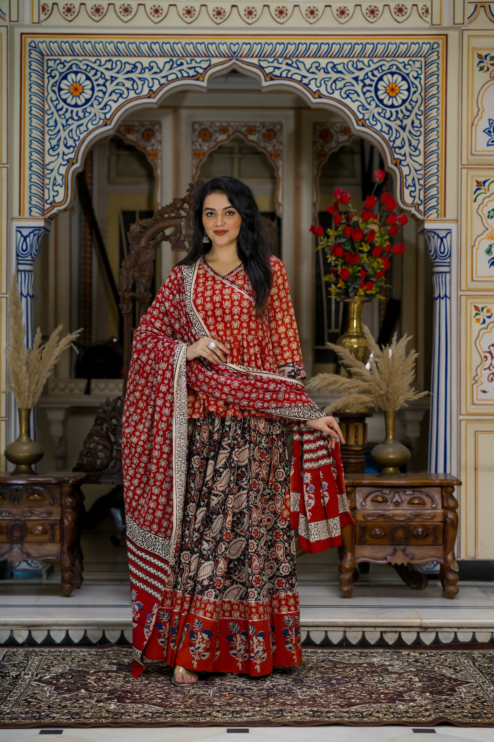Cotton Printed Lehenga Choli Set
