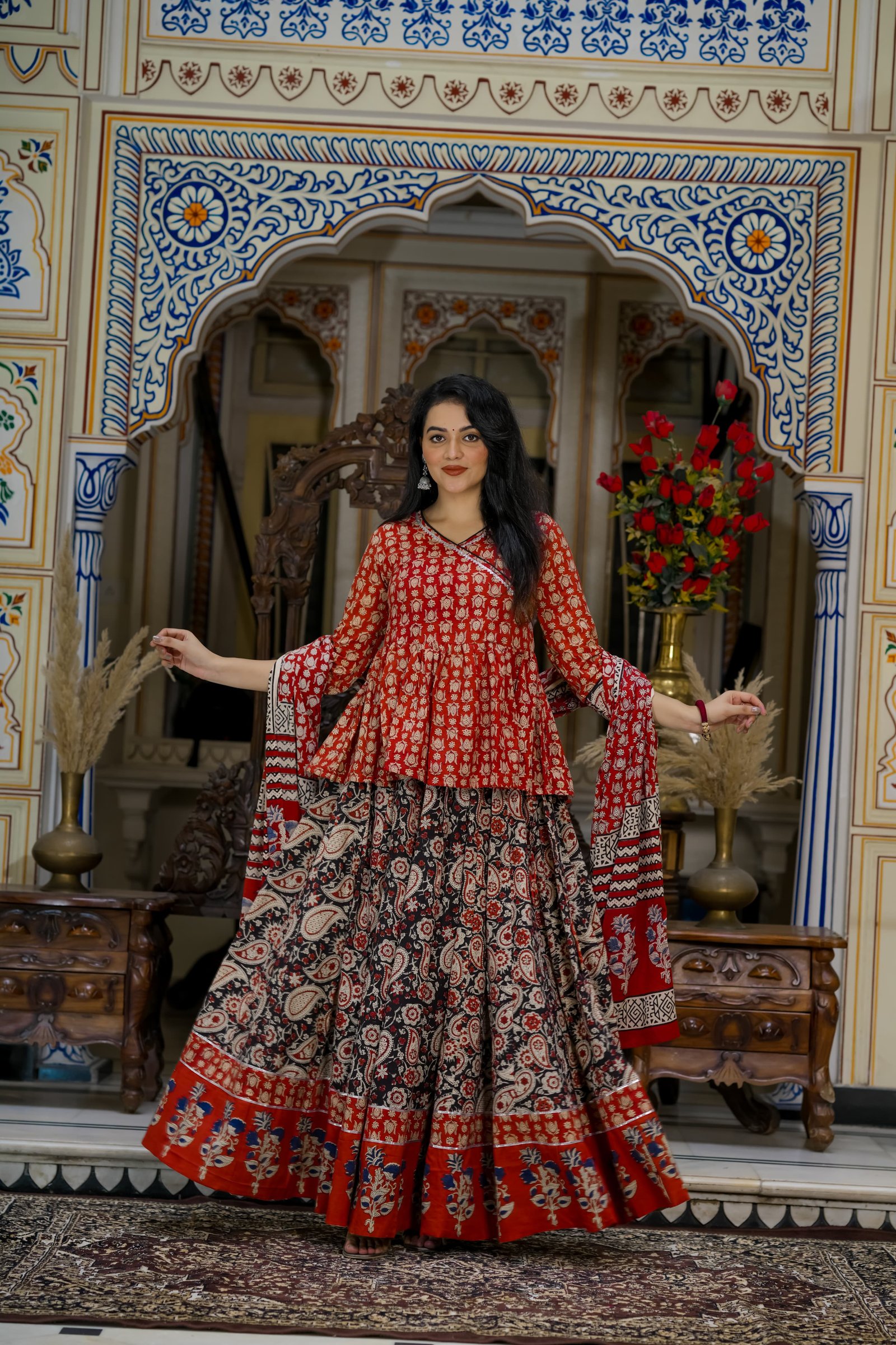Cotton Printed Lehenga Choli Set