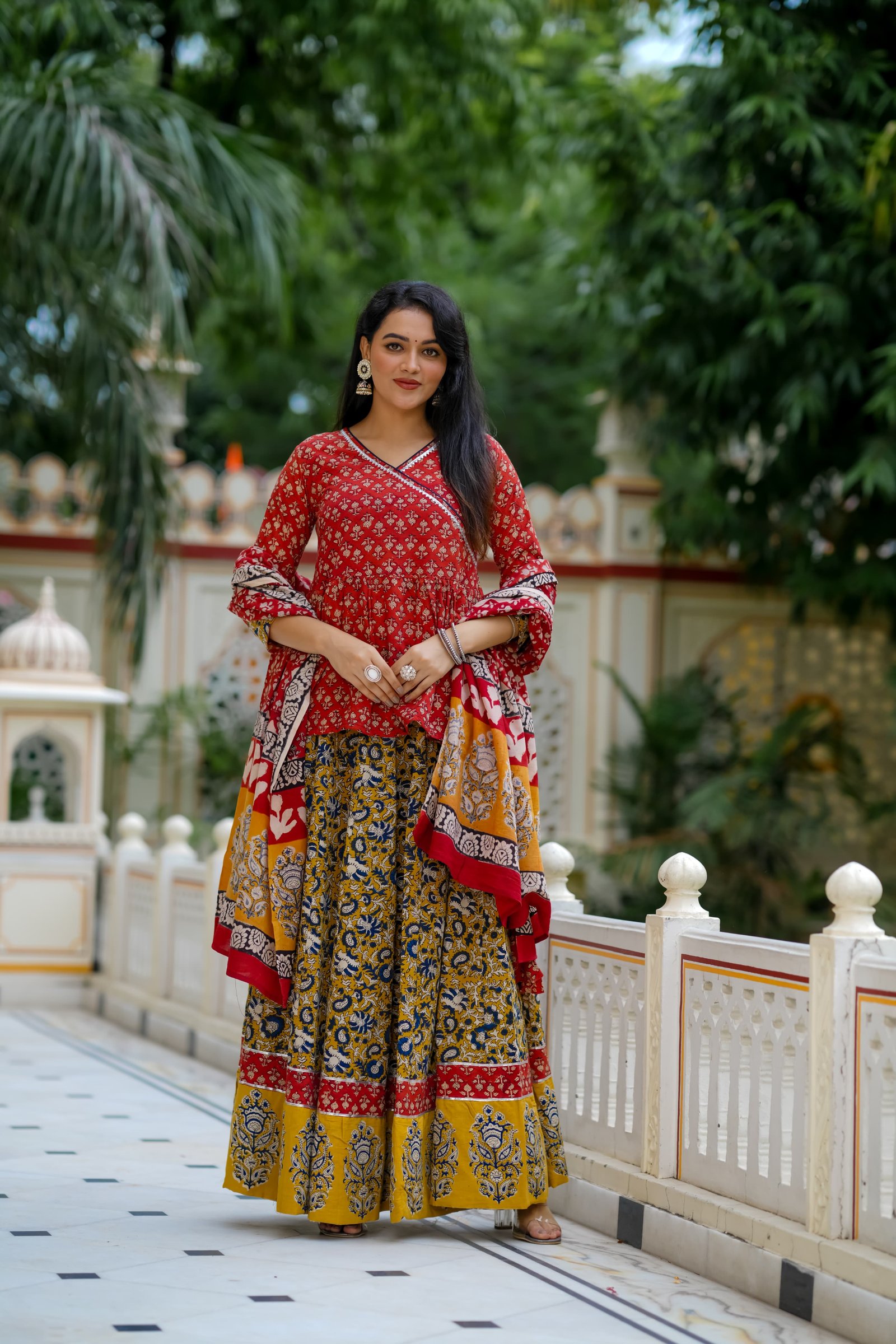 Cotton Printed Lehenga Choli Set