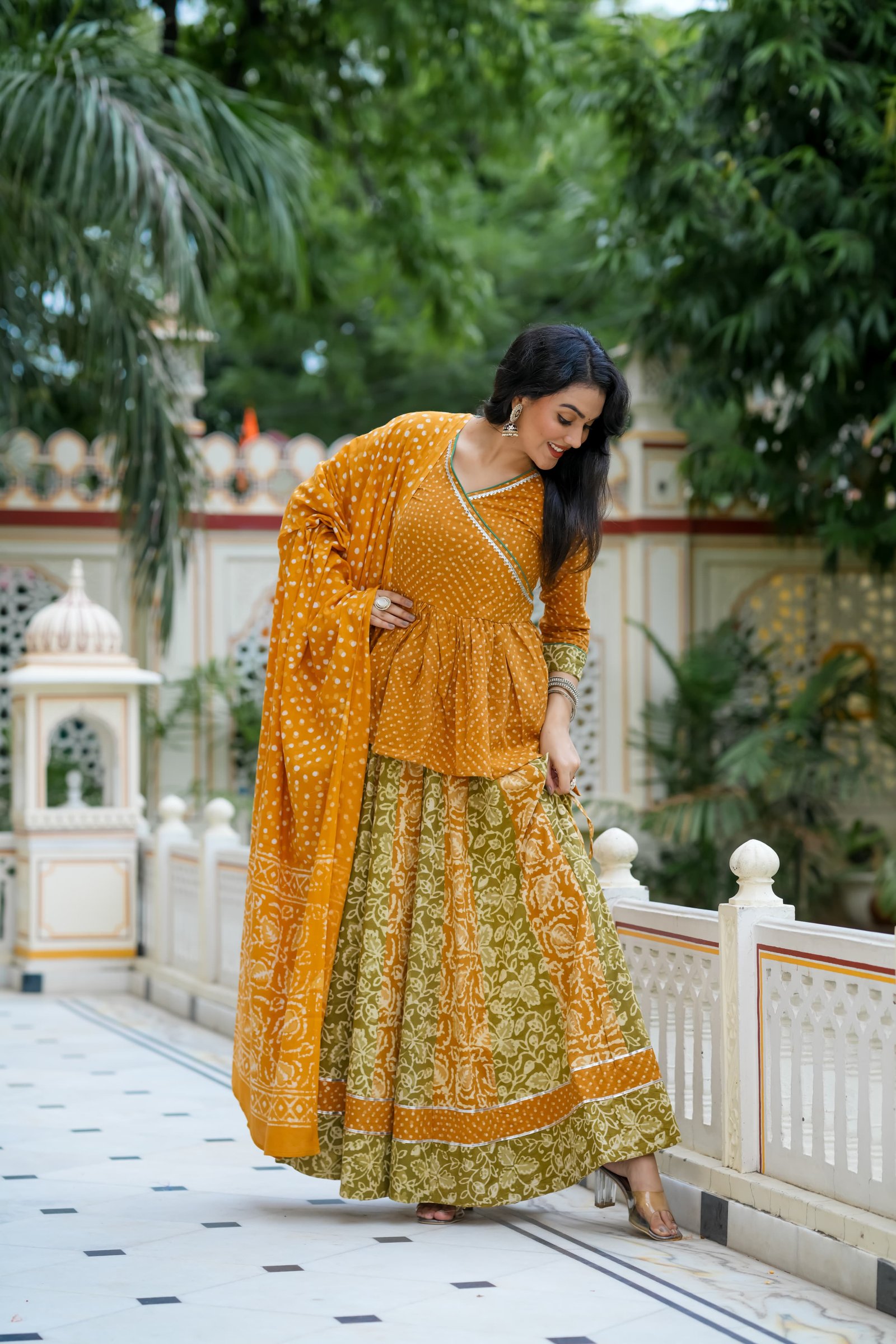 Cotton Printed Lehenga Choli Set