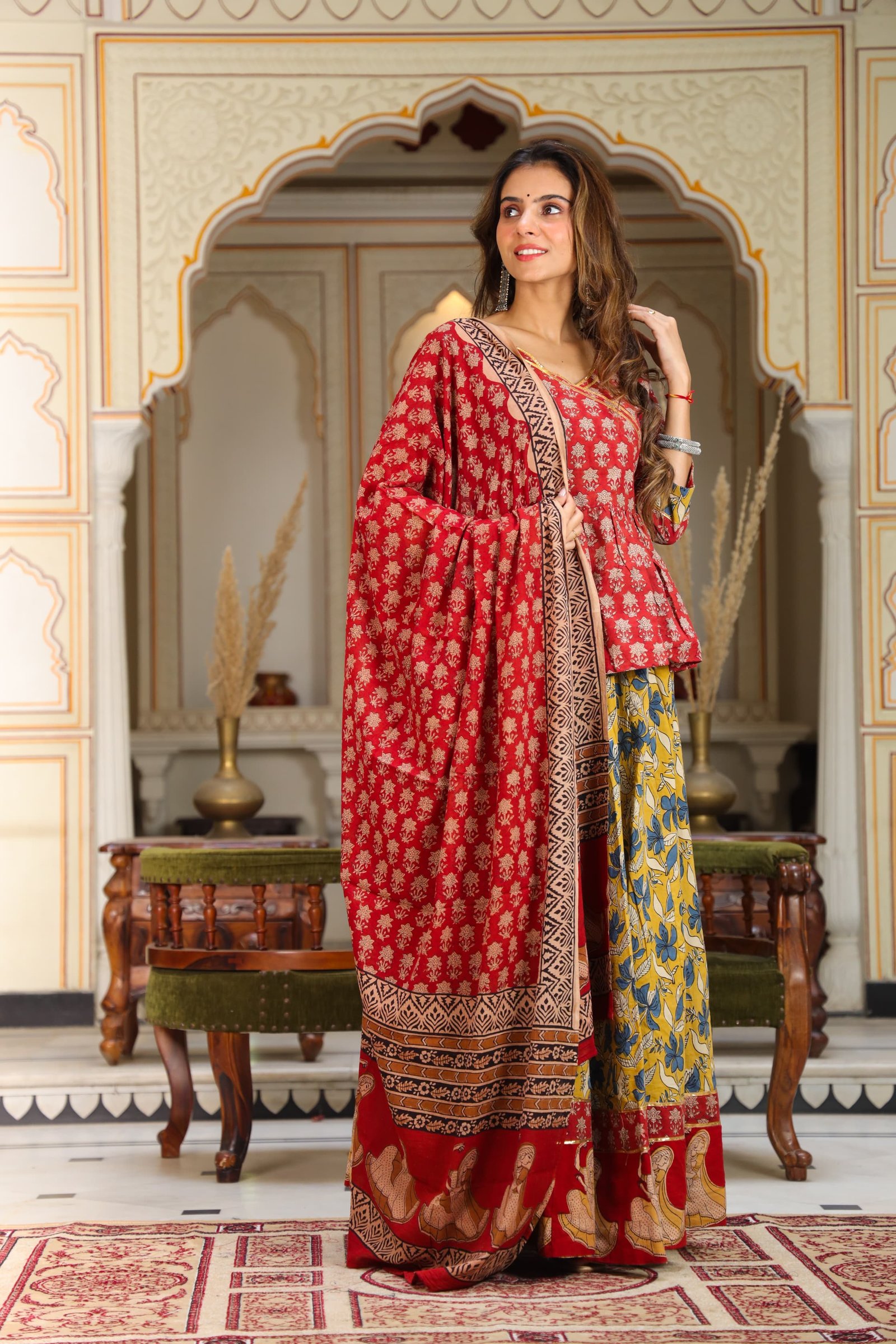 Cotton Printed Lehenga Choli Set