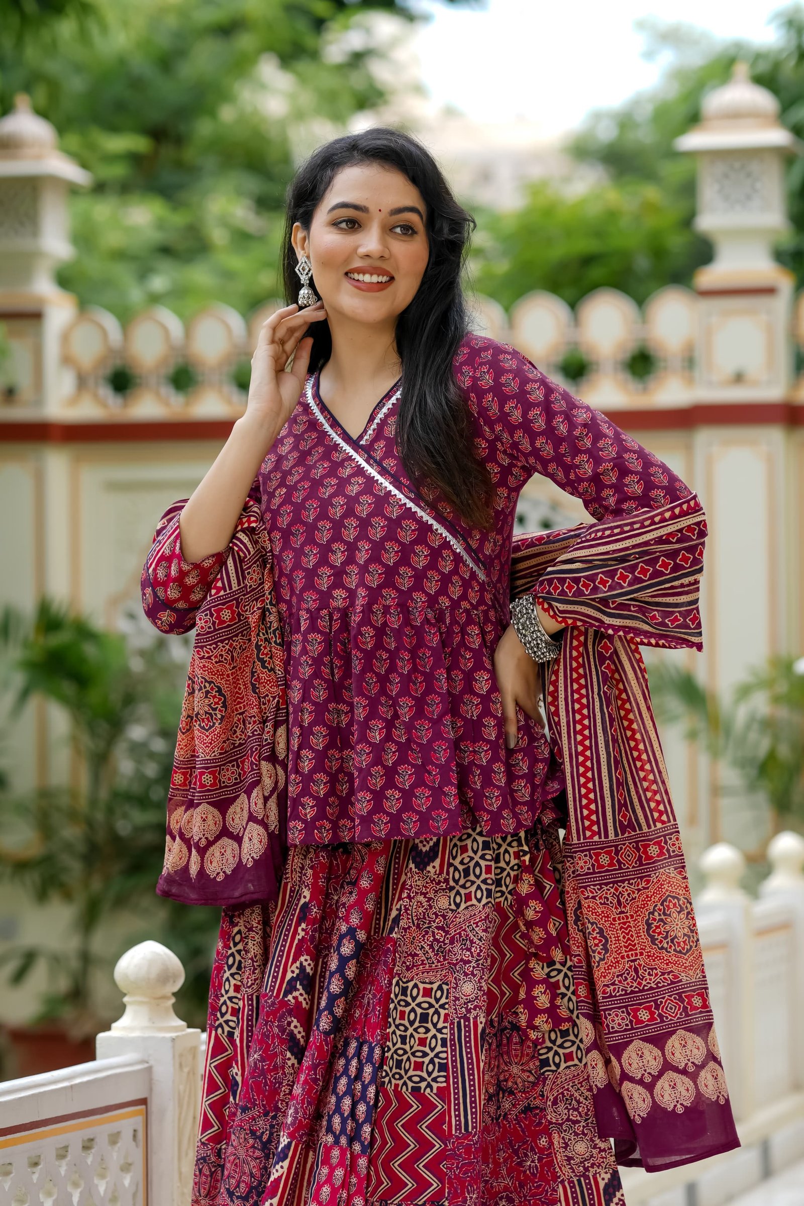 Cotton Printed Lehenga Choli Set