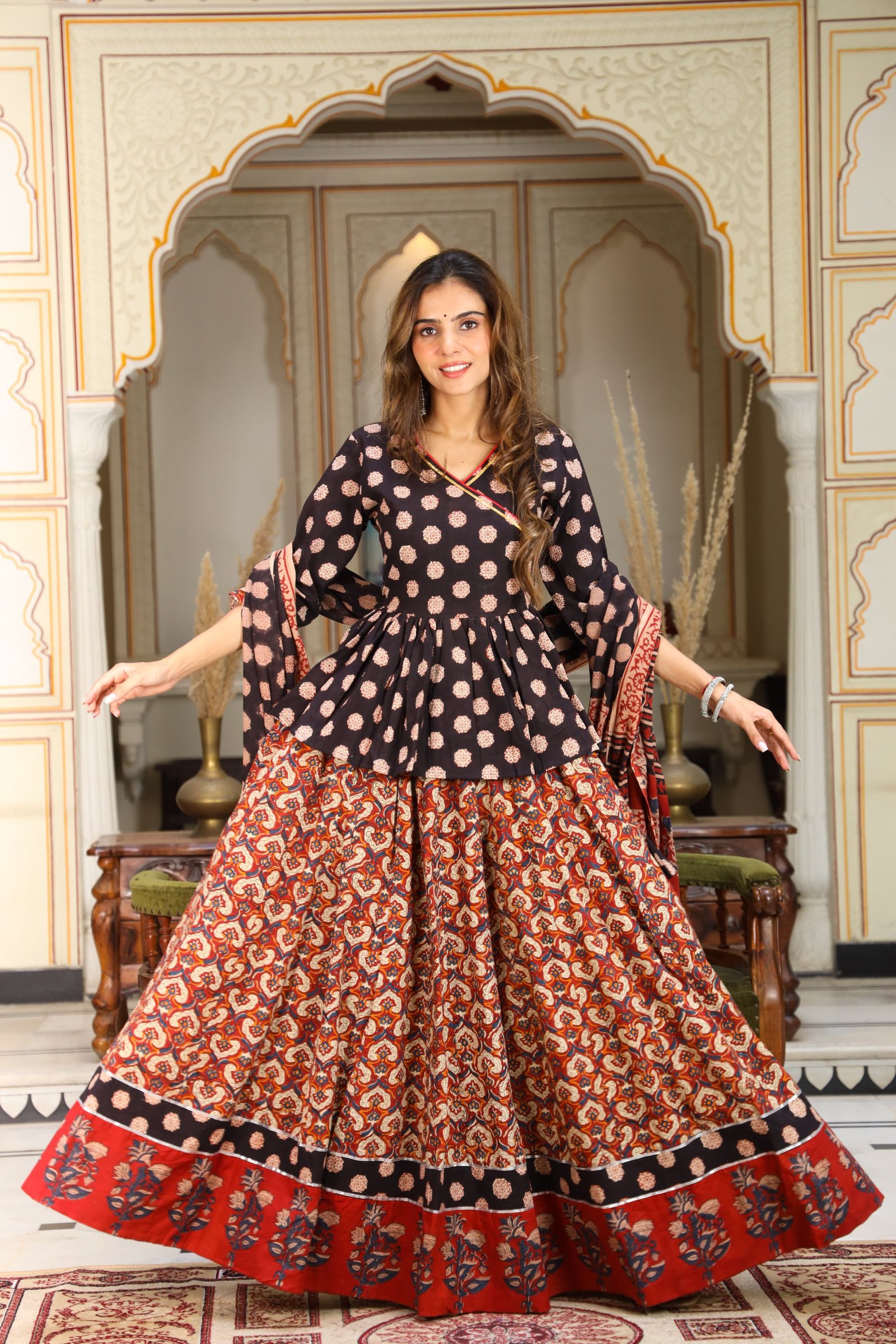 Cotton Printed Lehenga Choli Set