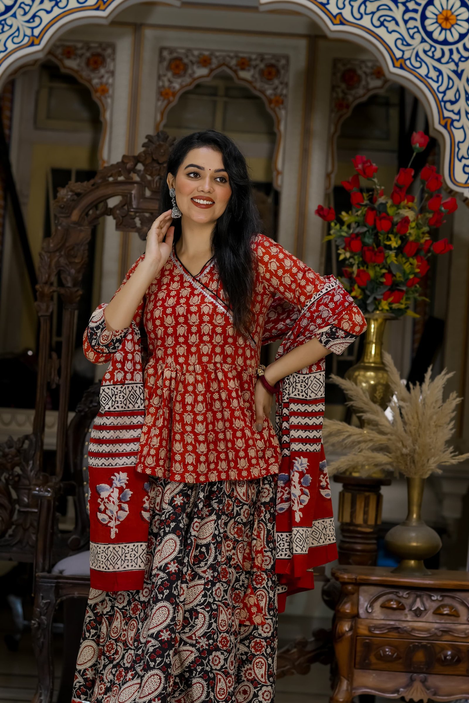 Cotton Printed Lehenga Choli Set