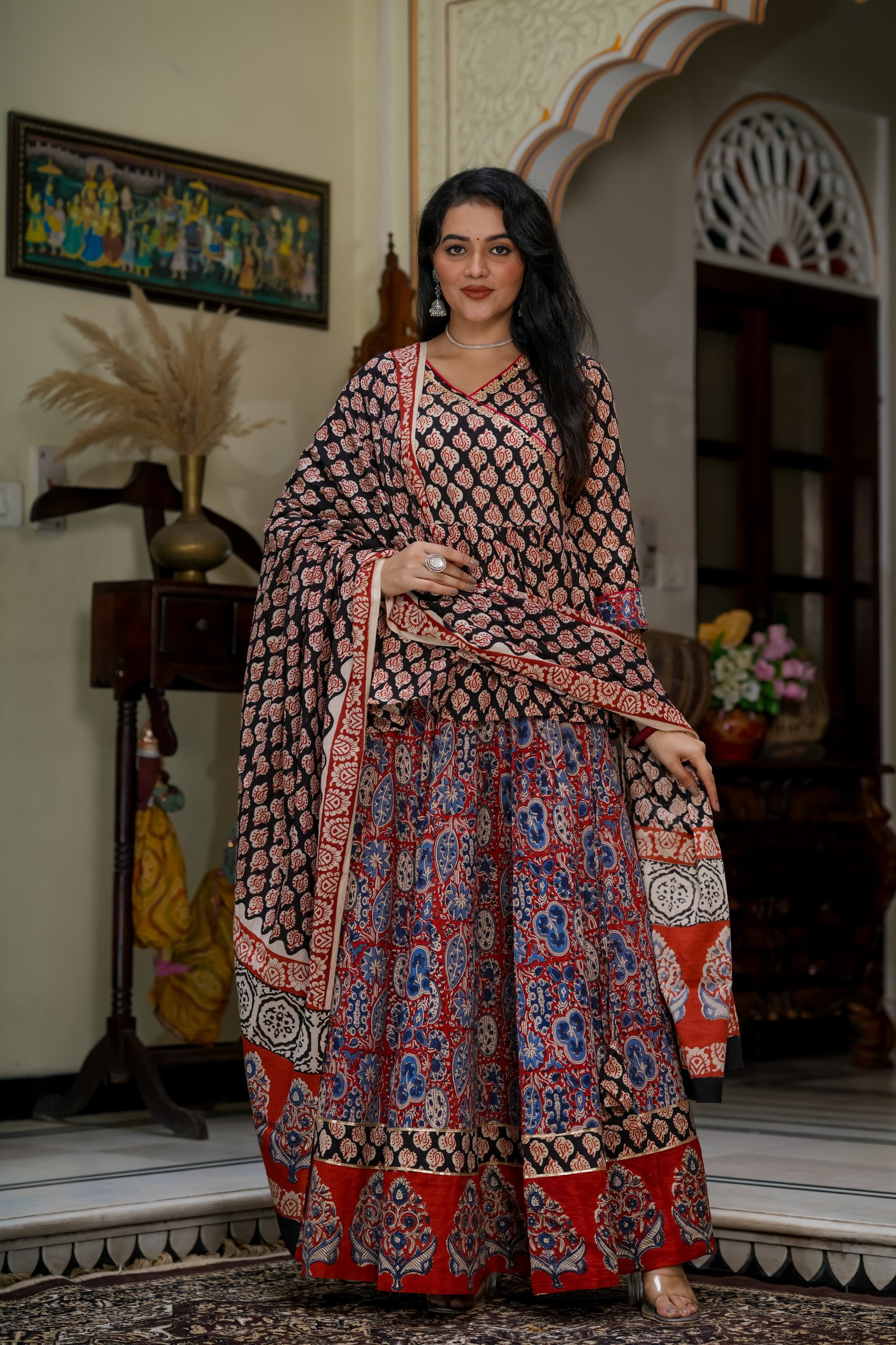 Cotton Printed Lehenga Choli Set