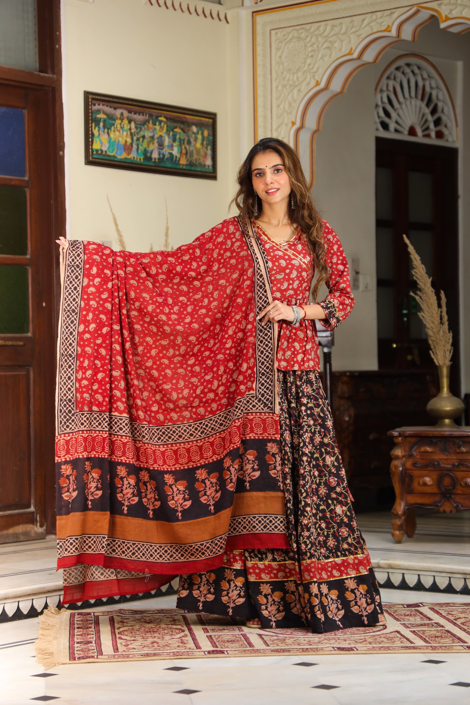 Cotton Printed Lehenga Choli Set