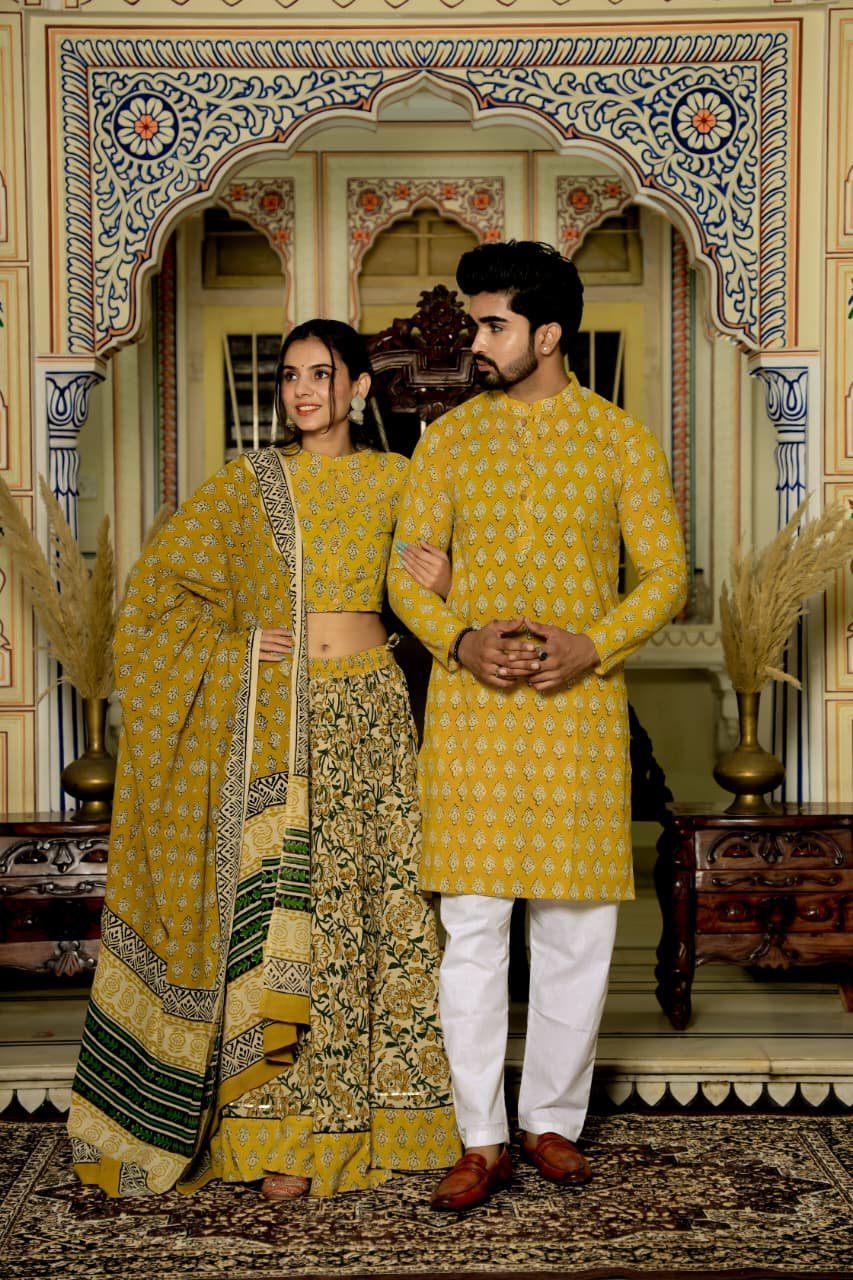 Cotton Printed Couple Combo Set