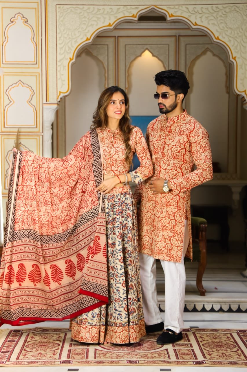 Cotton Printed Couple Combo Set