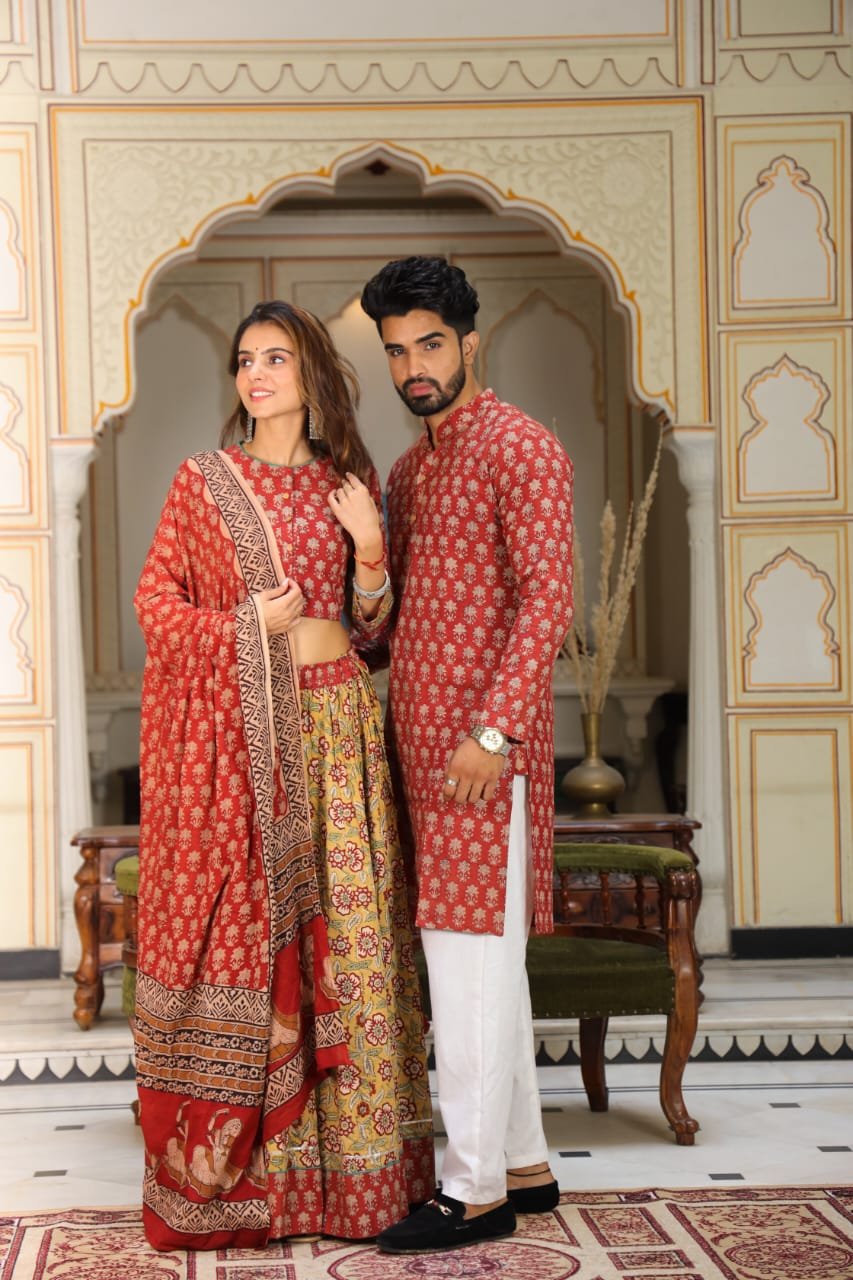 Cotton Printed Couple Combo Set