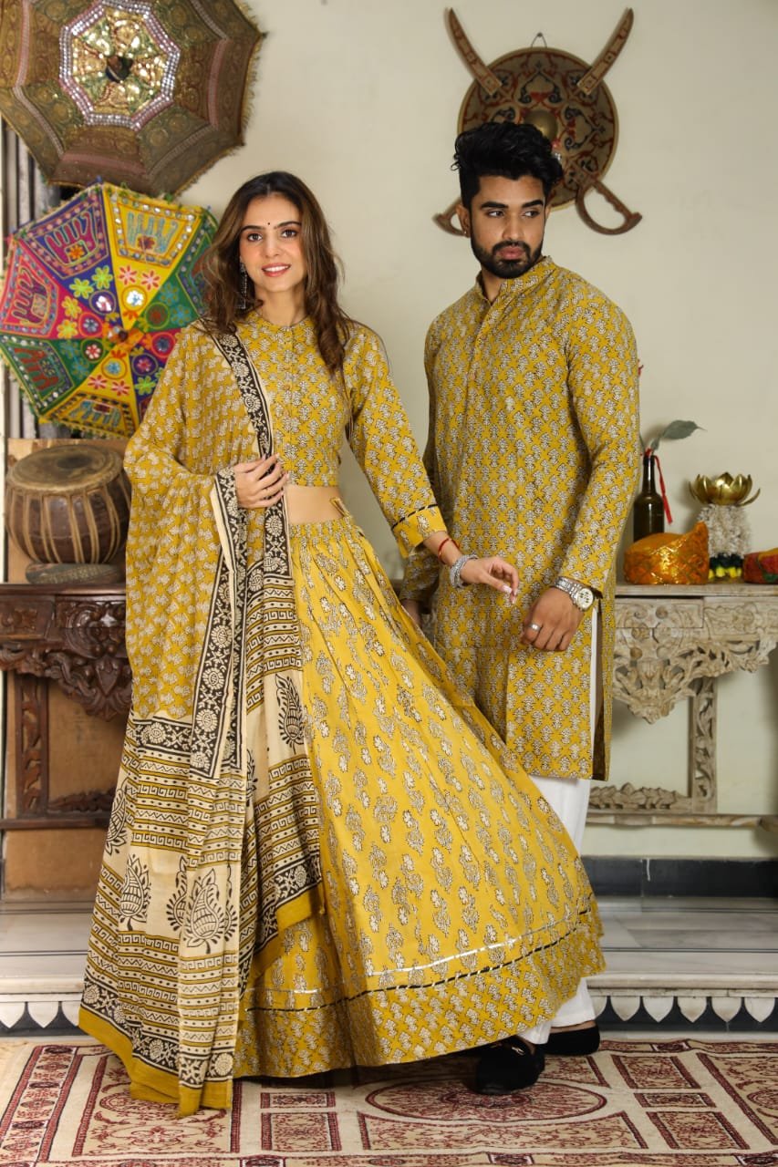 Cotton Printed Couple Combo Set