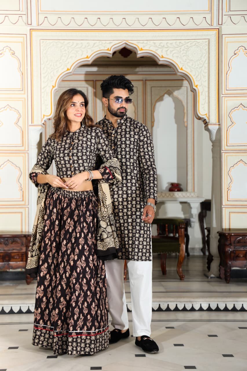 Cotton Printed Couple Combo Set
