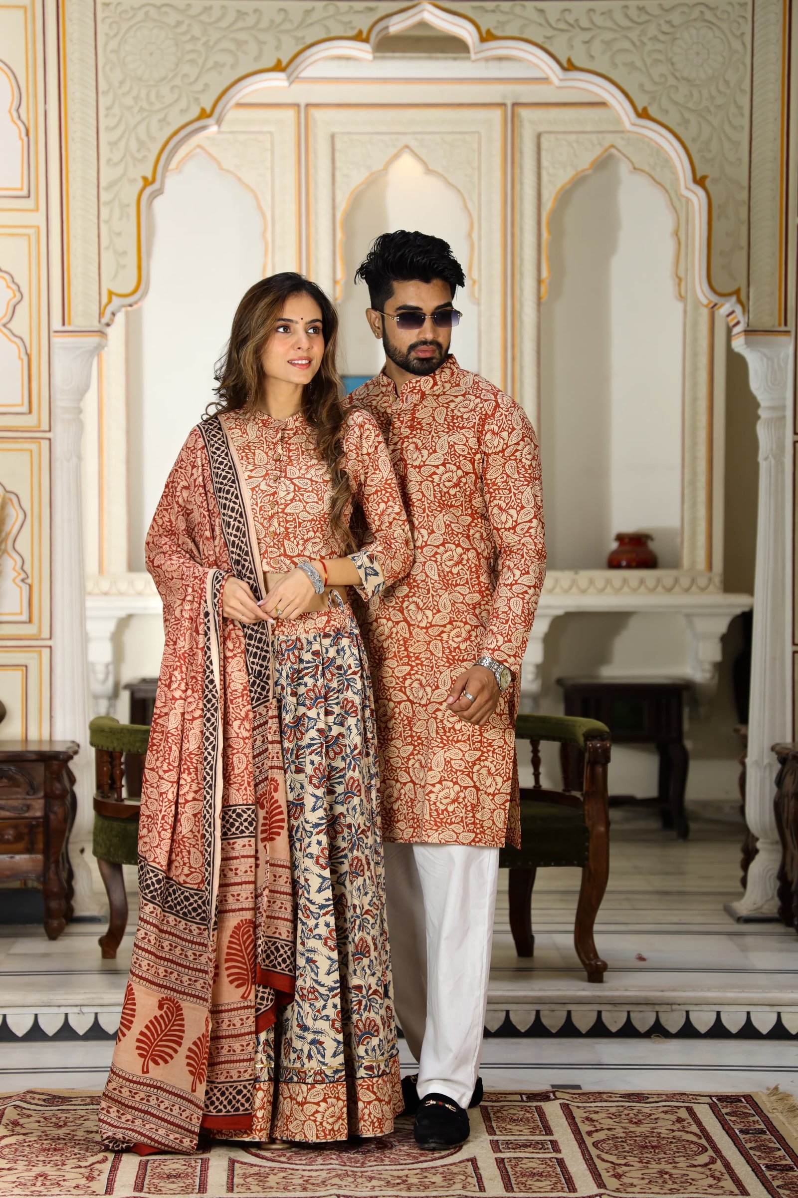 Cotton Printed Couple Combo Set