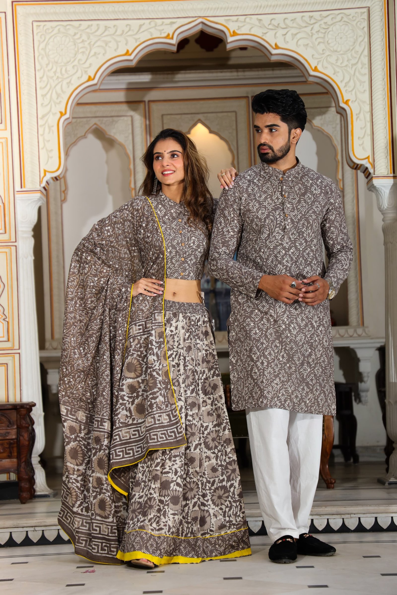 Cotton Printed Couple Combo Set