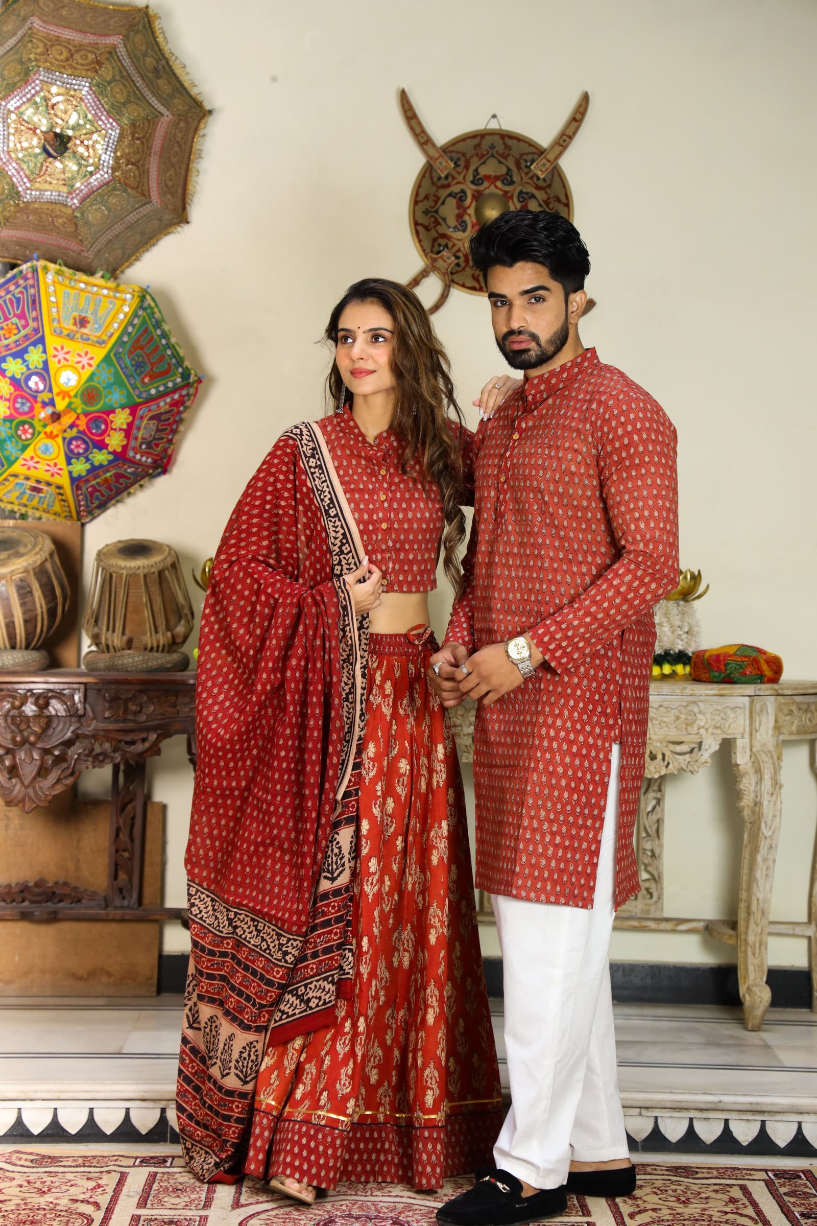 Cotton Printed Couple Combo Set