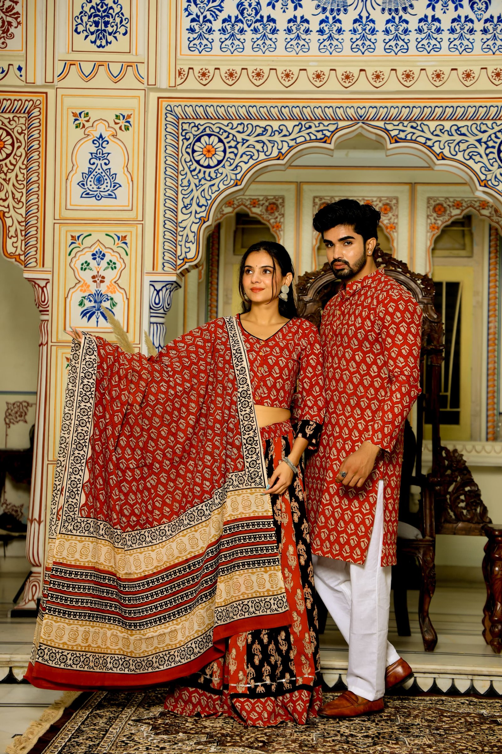 Cotton Printed Couple Combo Set