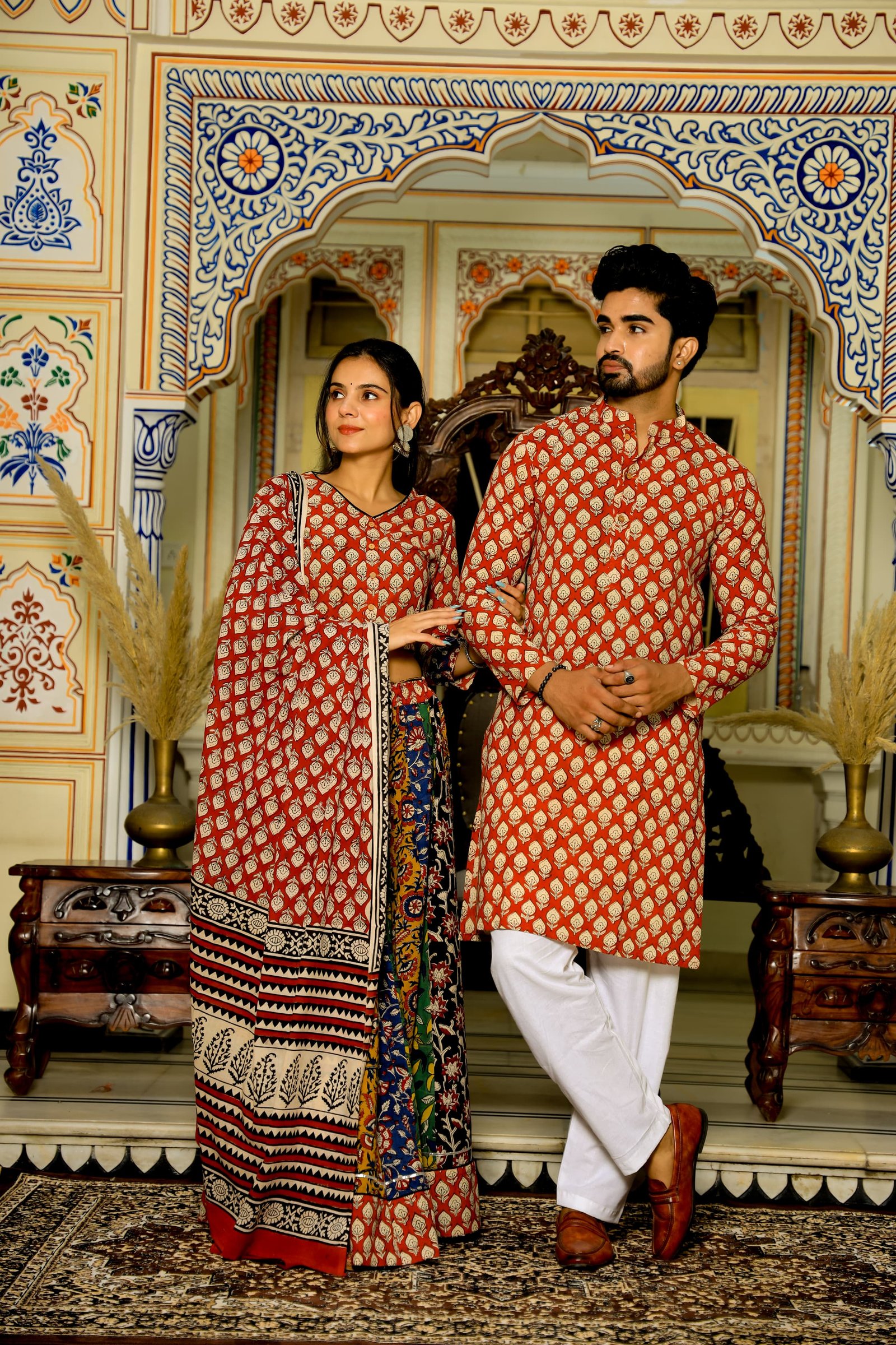 Cotton Printed Couple Combo Set