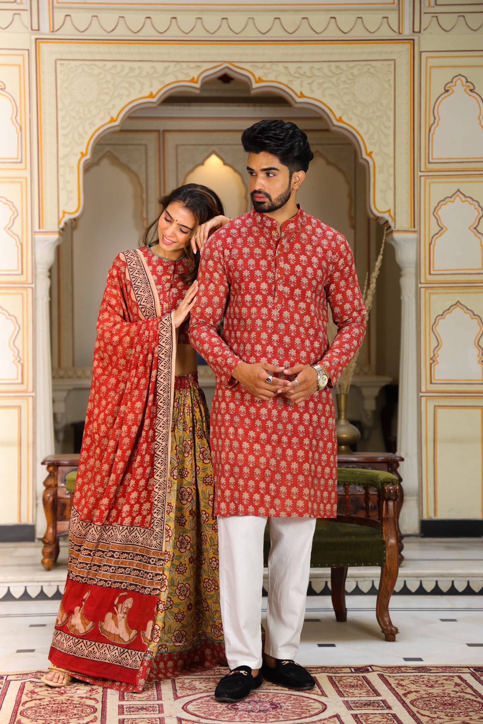 Cotton Printed Couple Combo Set