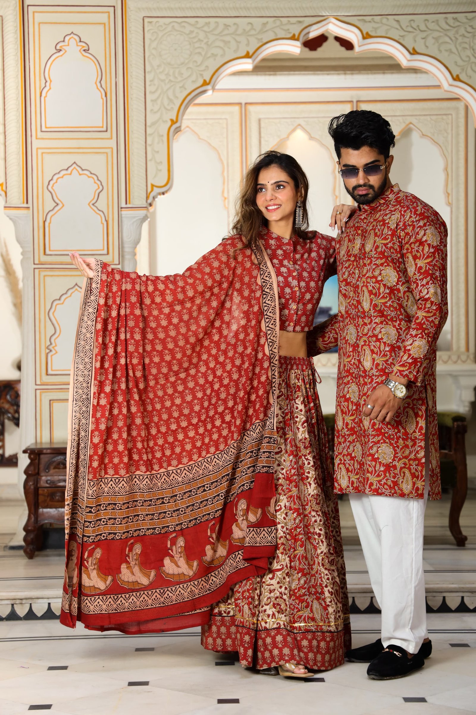 Cotton Printed Couple Combo Set